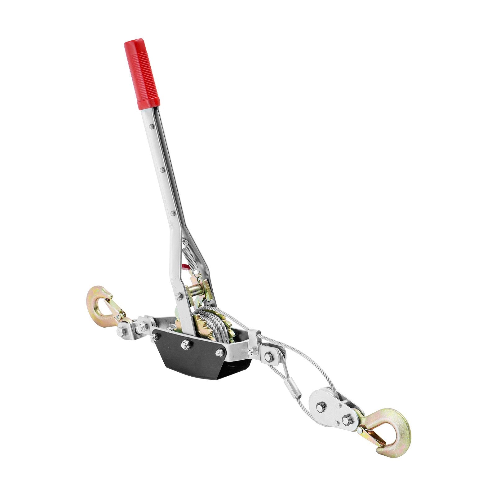 VEVOR Power Puller Come Along Winch 2 Ton 4409 lbs Heavy Duty Pull Hoist 2 Hooks 11