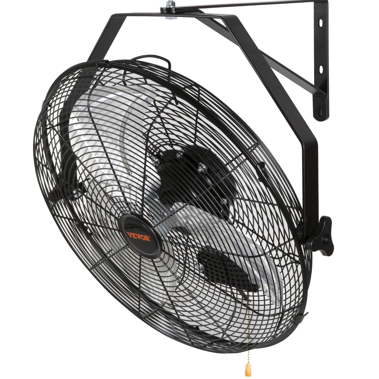 VEVOR Industrial Wall Mount Fan Waterproof Metal Fan 17.6'' 3 Speed Airflow 8