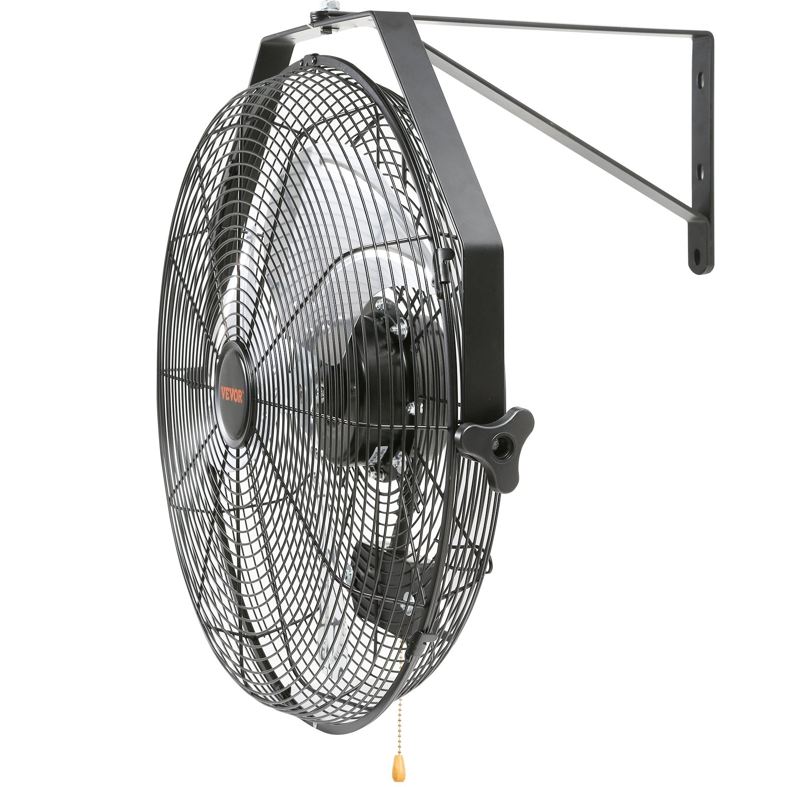 VEVOR Industrial Wall Mount Fan Waterproof Metal Fan 17.6'' 3 Speed Airflow 9