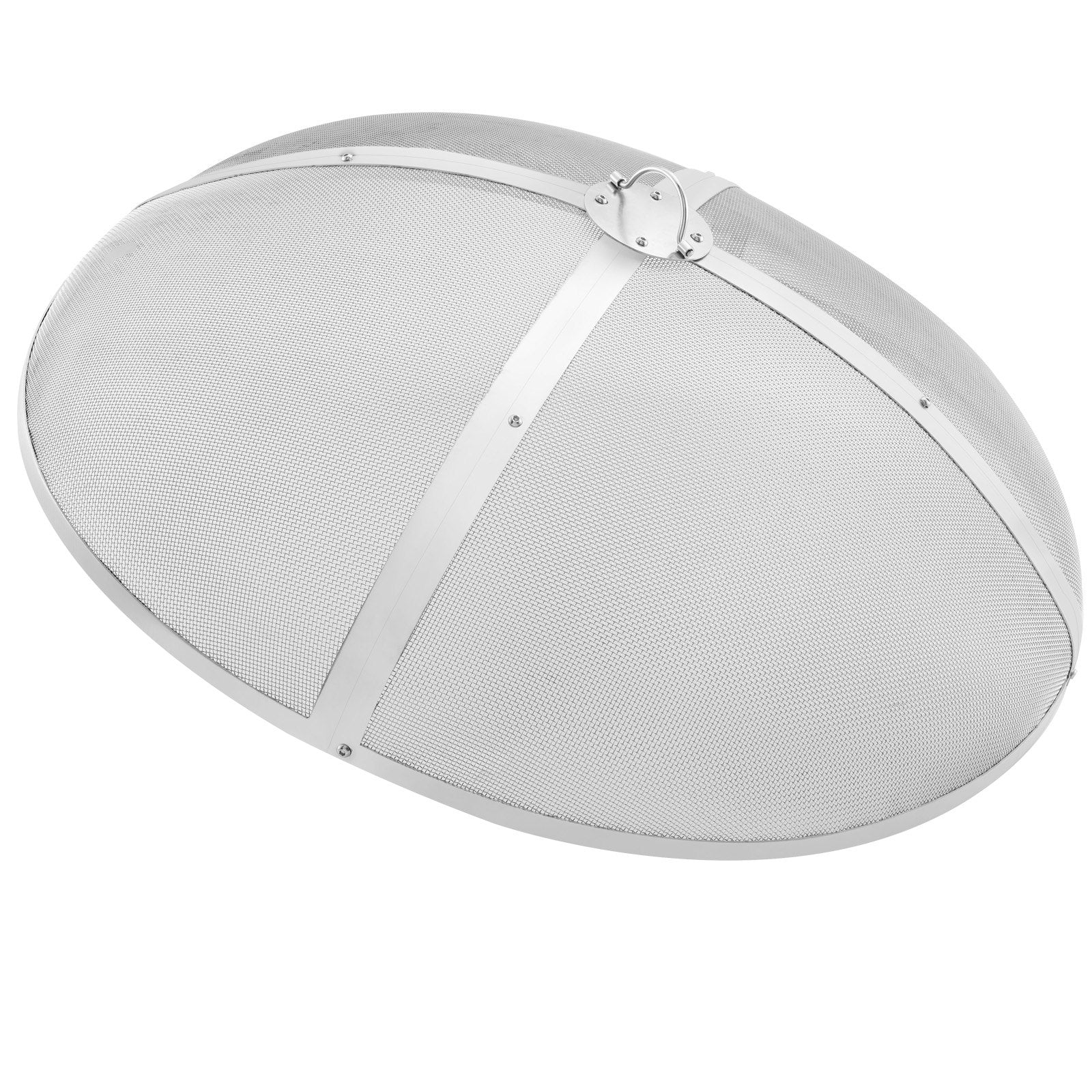 VEVOR Fire Pit Spark Screen Round 36", Reinforced Heavy Duty Steel Metal Cover, Outdoor Firepit Lid, Easy-Opening Top Screen Covers Round with Ring Handle for Outdoor Patio Fire Pits Backyard 9