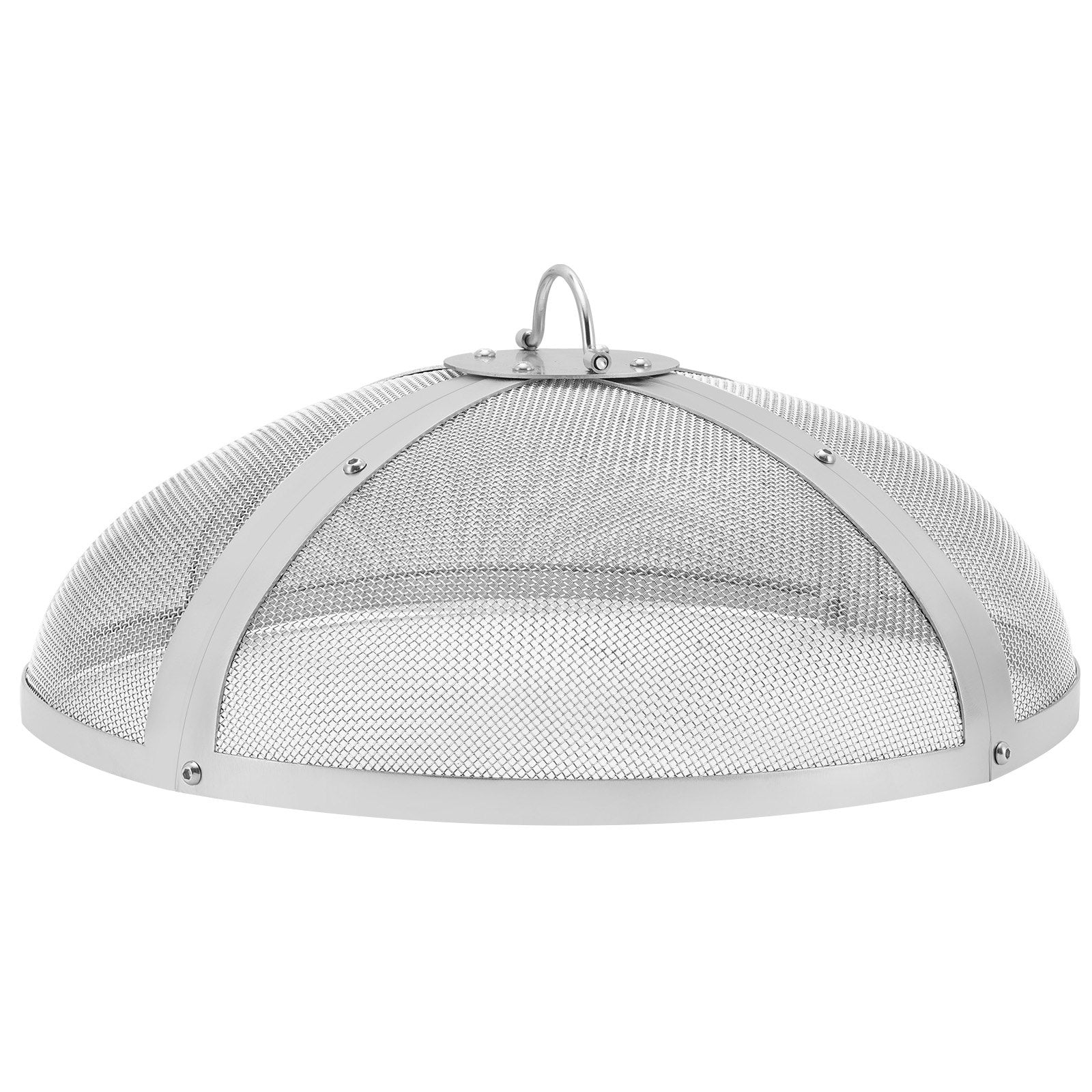 VEVOR Fire Pit Spark Screen Round 20", Reinforced Heavy Duty Steel Metal Cover, Outdoor Firepit Lid, Easy-Opening Top Screen Covers Round with Ring Handle for Outdoor Patio Fire Pits Backyard 11