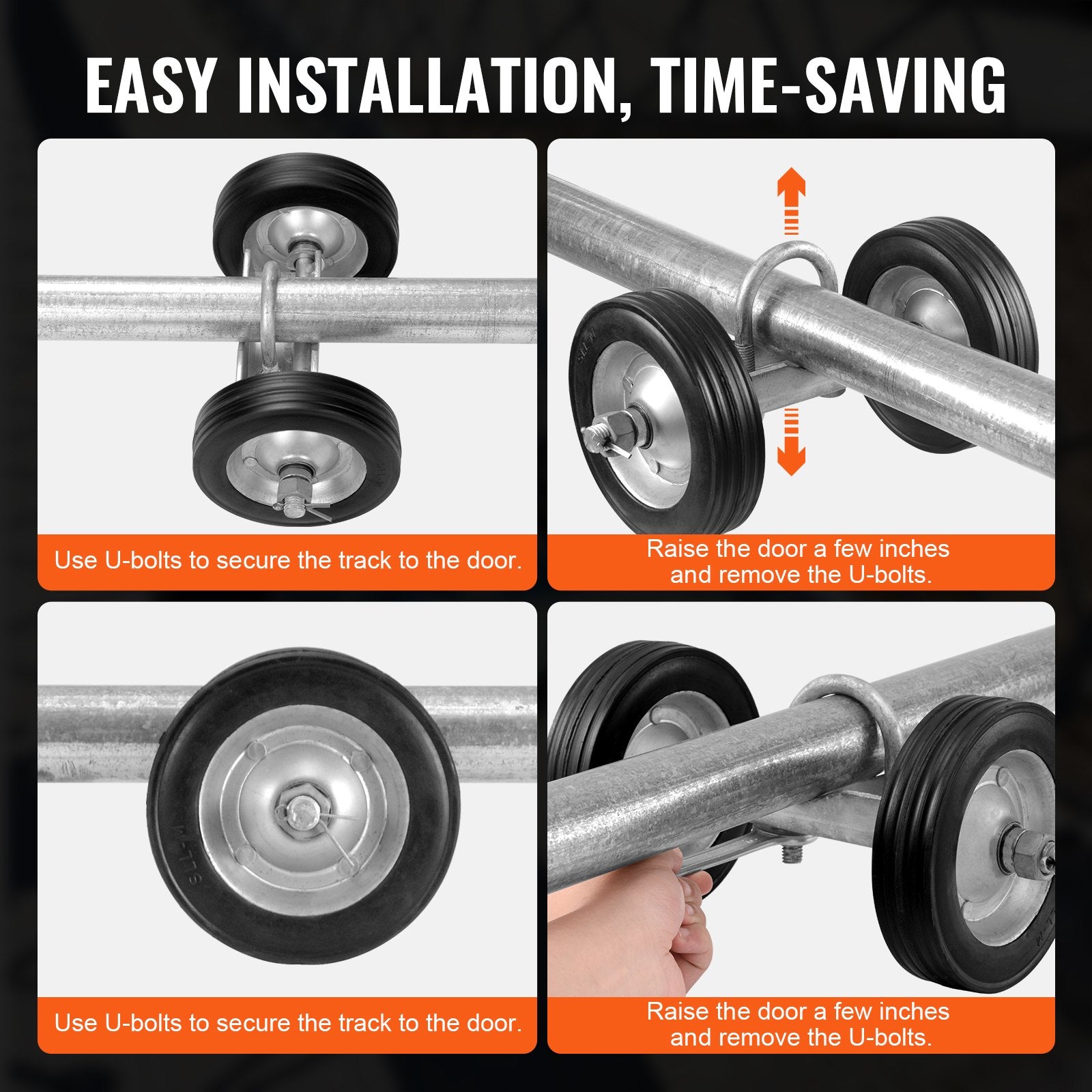 VEVOR Sliding Gate Kit 6” Heavy Duty Rolling Hardware for Door 600 lbs Load 6