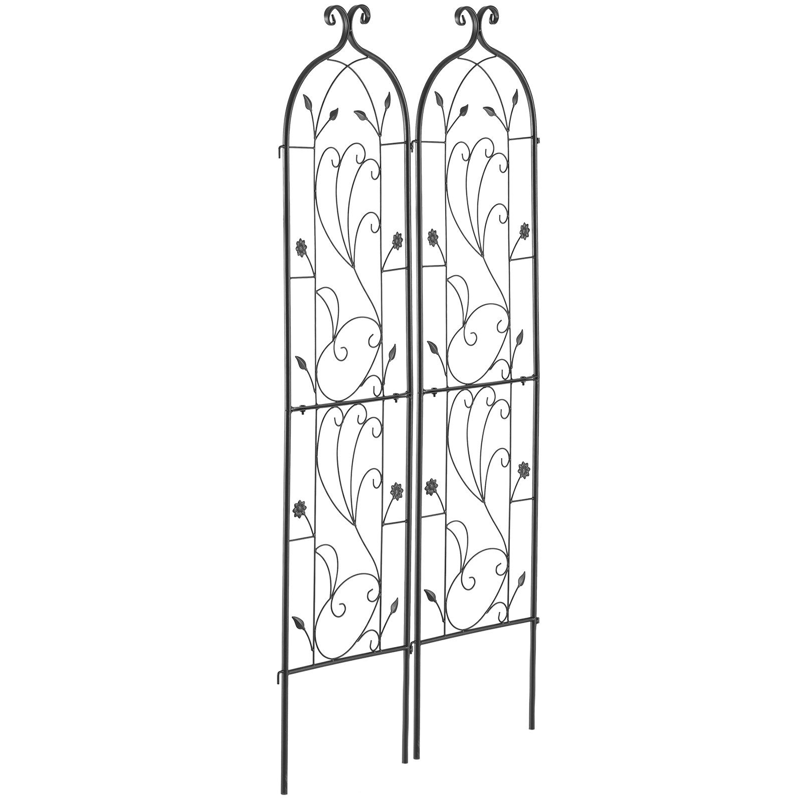 VEVOR 2 Packs Metal Garden Trellis for Climbing Plant Support 60x15 in Rustproof 11