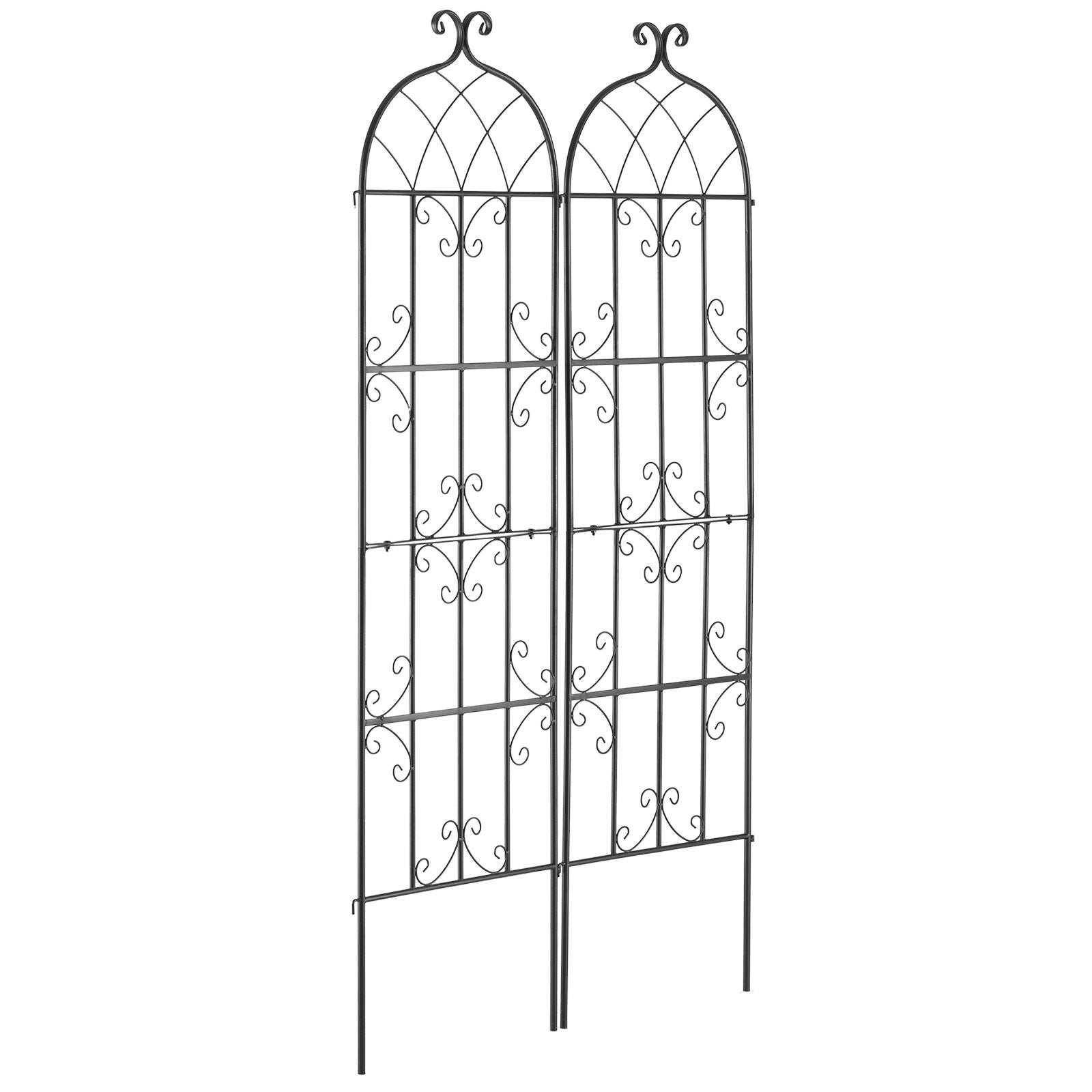 VEVOR 2 Packs Metal Garden Trellis for Climbing Plant Support 71x20 in Rustproof 11
