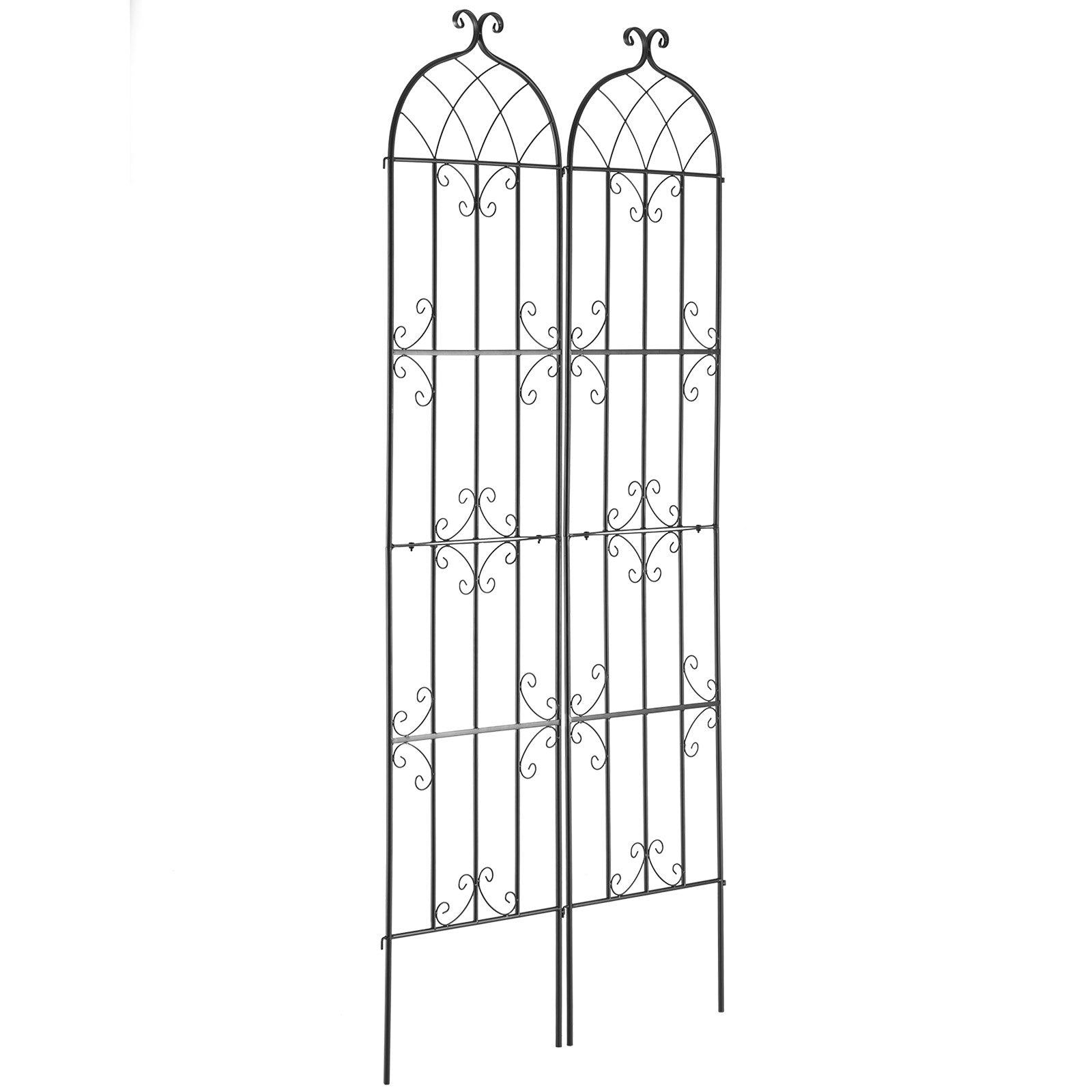 VEVOR 2 Packs Metal Garden Trellis for Climbing Plant Support 87x20 in Rustproof 11