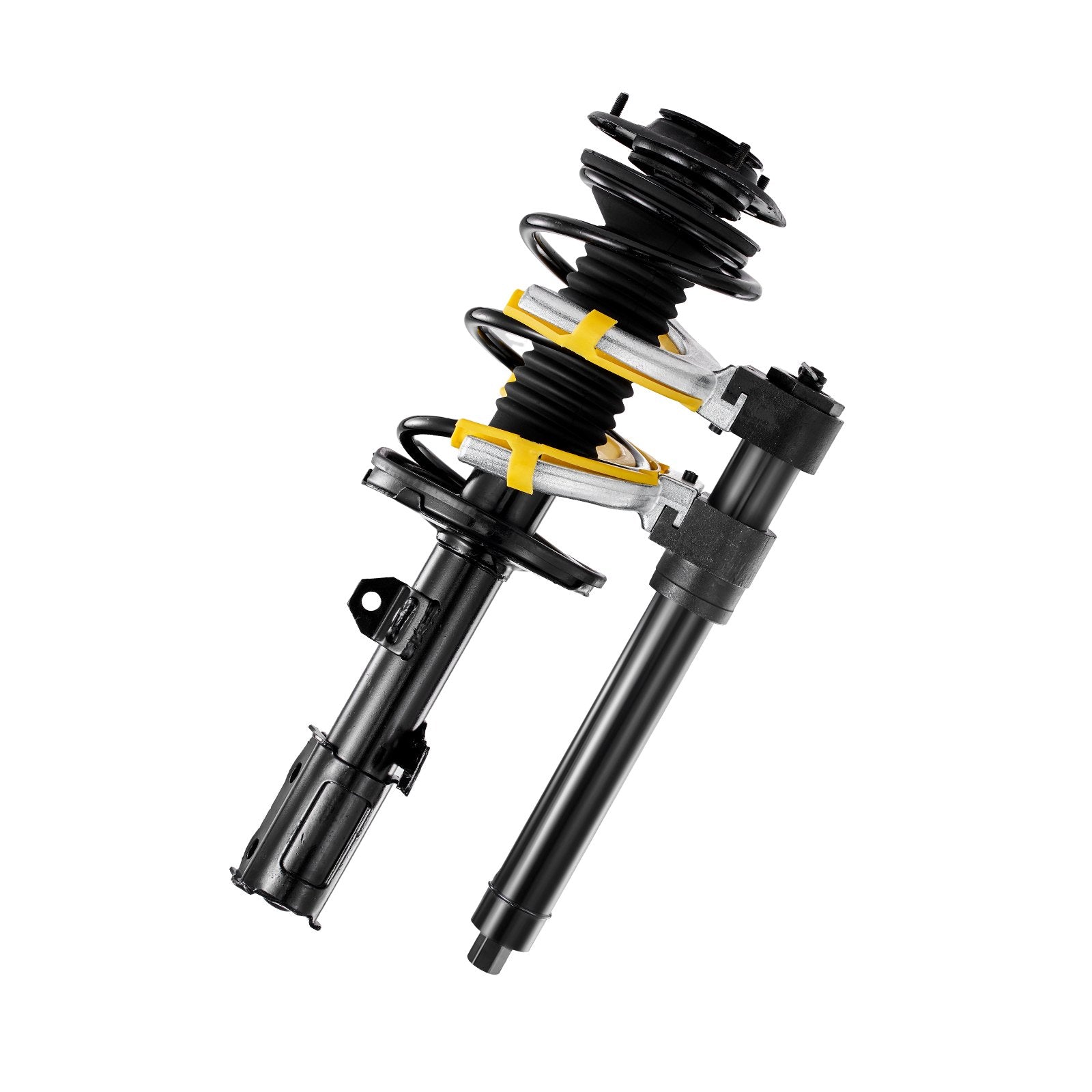 VEVOR Strut Spring Compressor Set, Macpherson Strut Spring Compressor Kit, Interchangeable Fork Strut Coil Extractor Remover Tool, with Yellow Protective Sleeve and Carrying Case 10