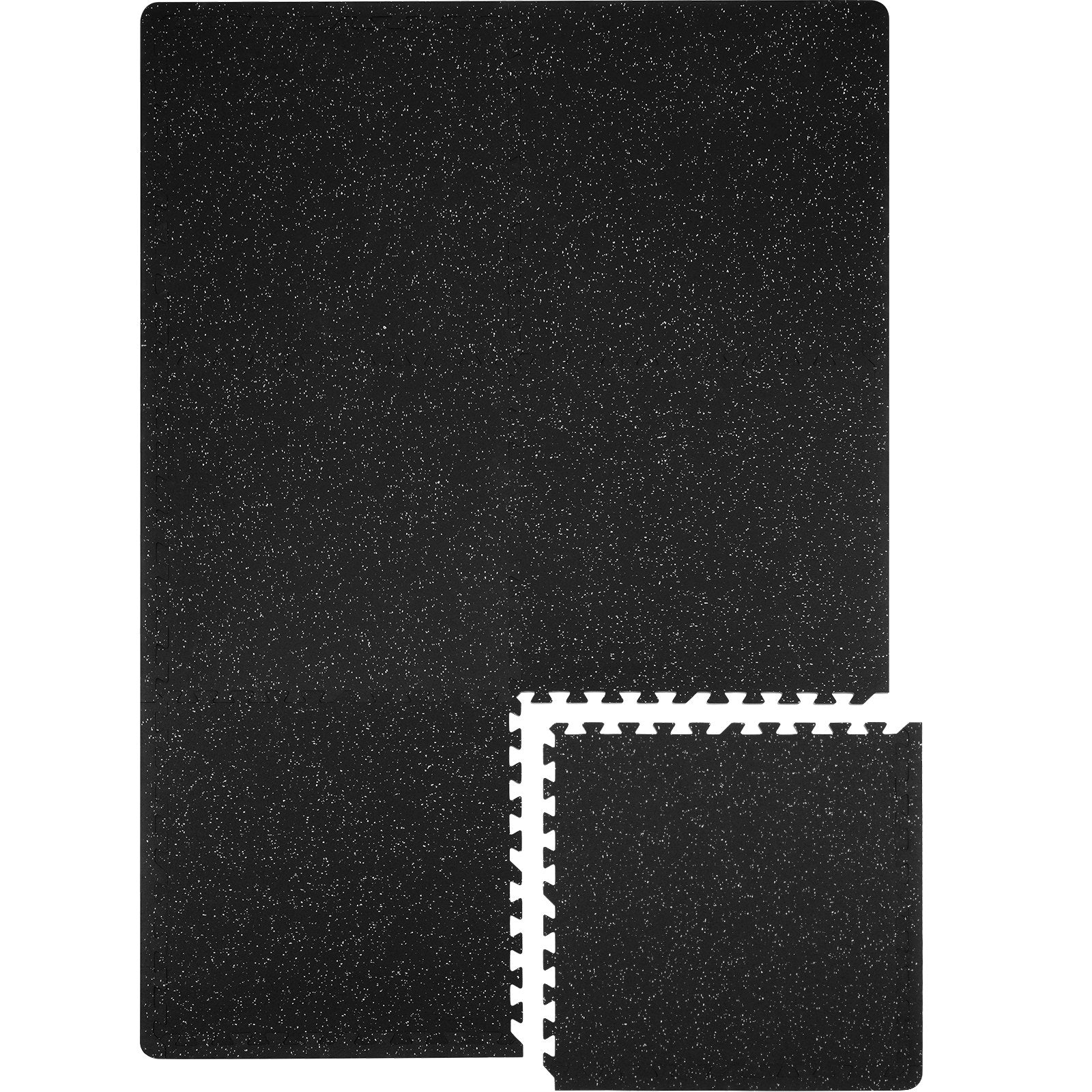 VEVOR 6 PCS 1/2 inch Thick Gym Floor Mats, 24" x 24" EVA Foam & Rubber Top Interlocking Workout Floor Mats with 24 sq.ft Coverage, Waterproof Exercise Puzzle Flooring for Gym, Home, Garage, Basement 10