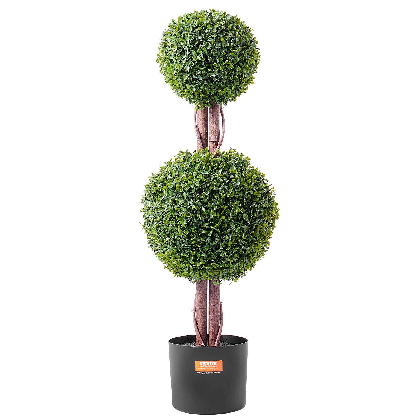 VEVOR 2 Pack 91.4cm Artificial Boxwood Topiary Tree Faux Plant UV Decor In/Outdoor 10