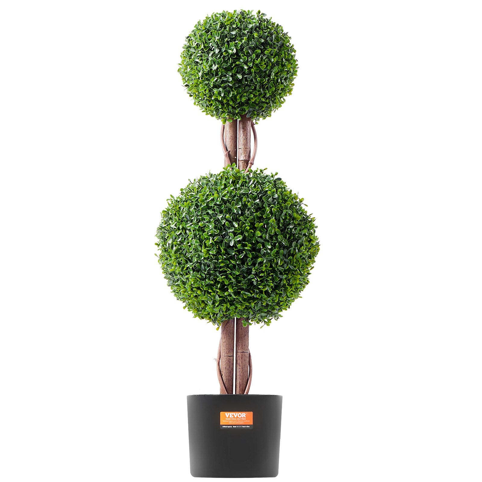 VEVOR 2 Pack 91.4cm Artificial Boxwood Topiary Tree Faux Plant UV Decor In/Outdoor 11