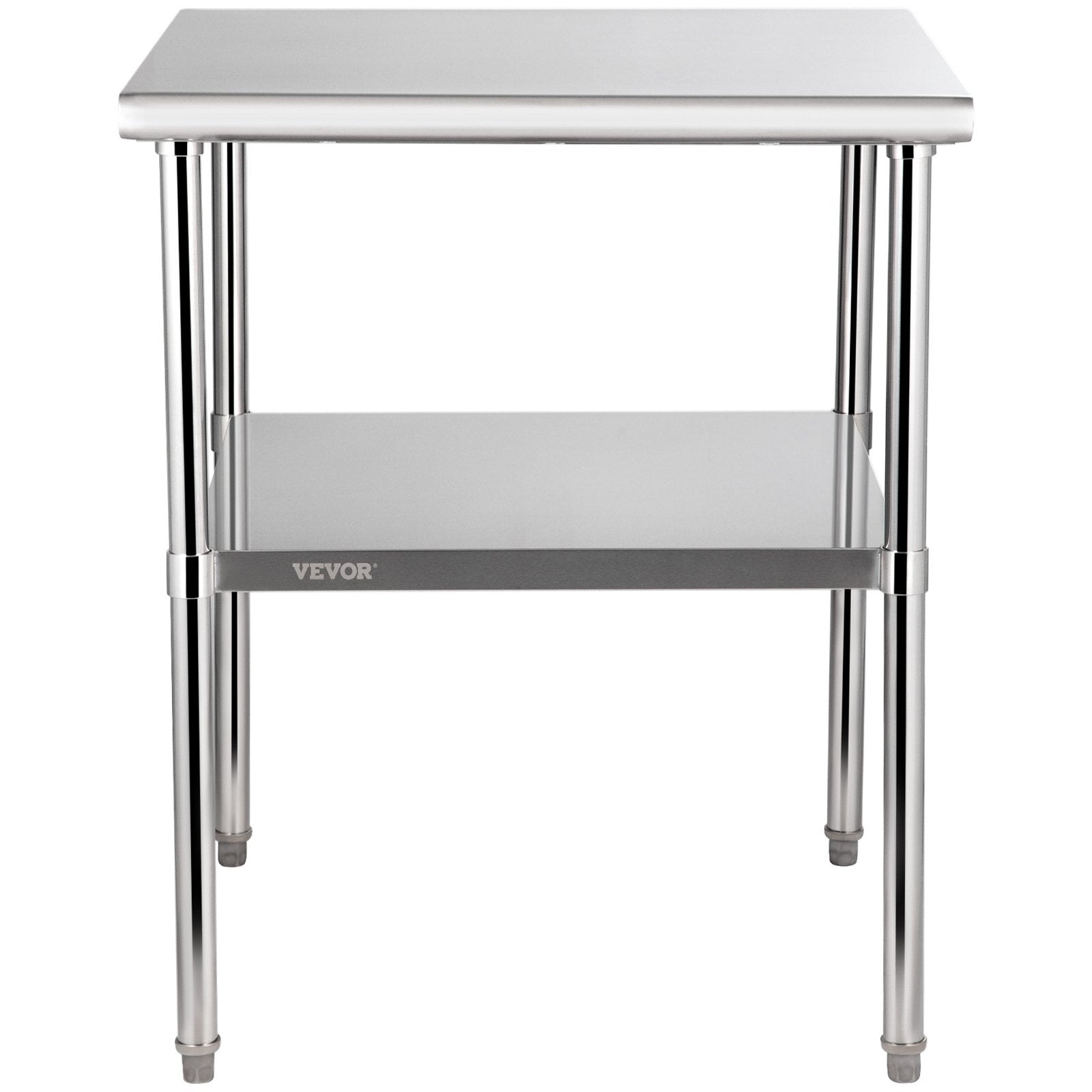 VEVOR Stainless Steel Work Prep Table Commercial Food Prep Table 30x30x36in 10