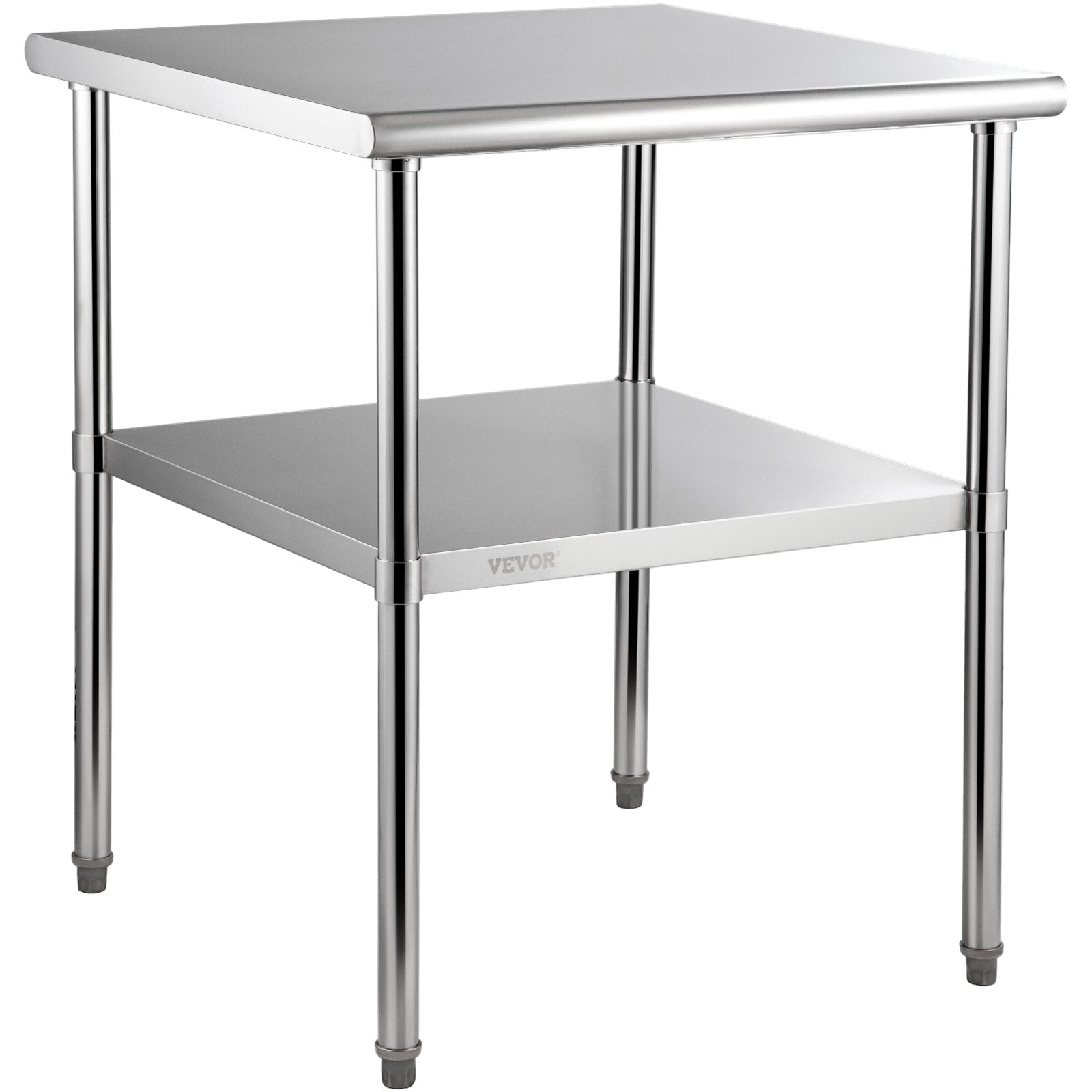 VEVOR Stainless Steel Work Prep Table Commercial Food Prep Table 30x30x36in 11