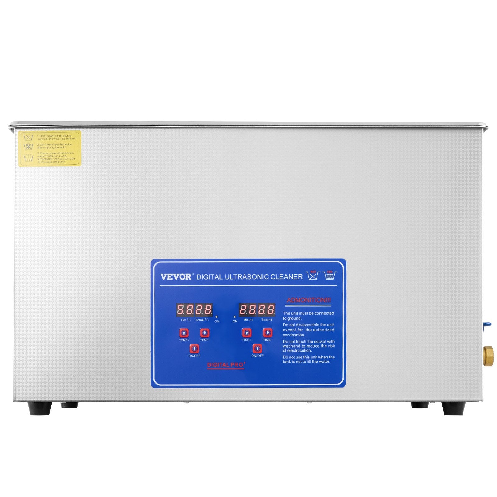 Vevor 30L Digital Ultrasonic Cleaners Cleaning Equipment Bath Tank w/Timer Heated 11