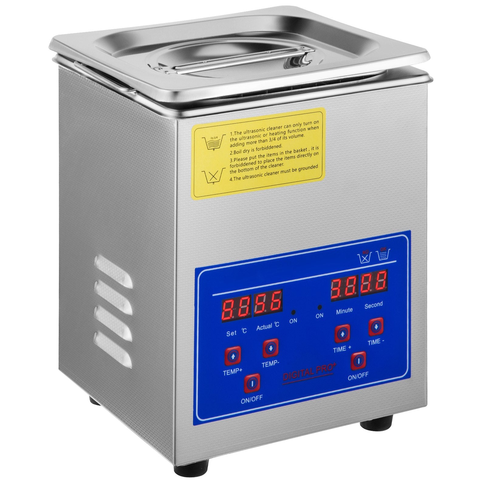 VEVOR Ultrasonic Cleaner 2L Jewelry Cleaning with Digital Timer Ultrasonic Cleaning Machine for Jewellery Rings Watches Eyeglasses Dentures Coins Metal Parts Commercial and Home Use 10