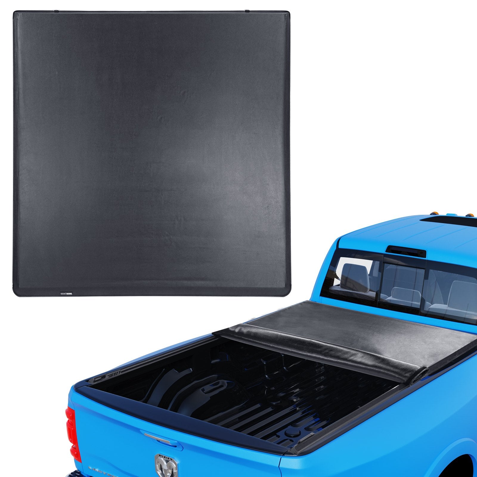 VEVOR Truck Bed Cover, Roll Up Truck Bed Tonneau Cover, Compatible with 2002-2018 Dodge Ram 1500, 2003-2024 2500 3500, 2019-2024 Classic, for 6.4 x 5.5 ft Bed, Soft PVC material, Roll Up Tonneau Cover 11