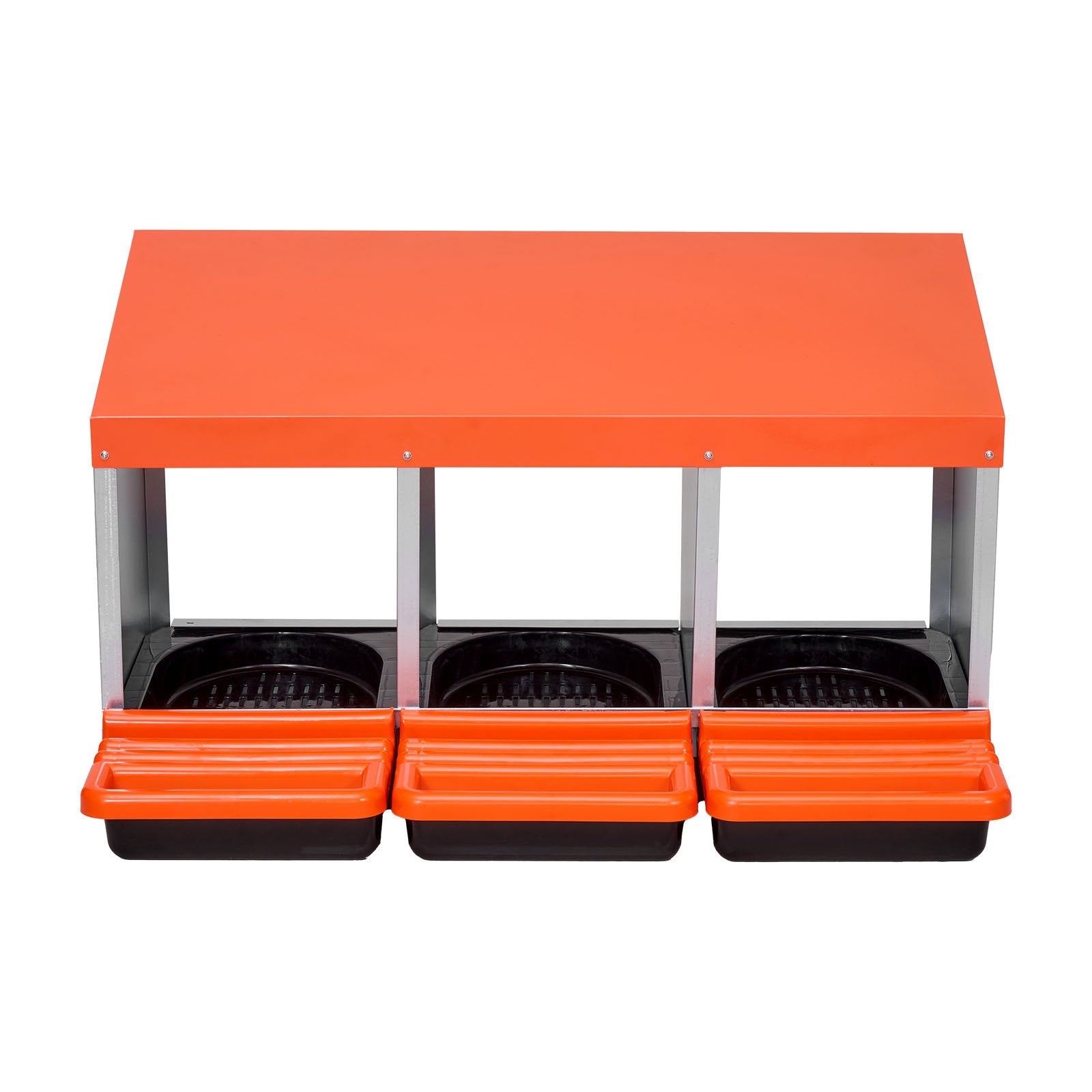 VEVOR Chicken Nest Box, 3-Compartment, 15 to 30 in Stable & Corrosion-Resistant Metal Nesting Boxes with Inclined Nesting Boxes, Bottom Holes & Resting Platform, Fit for Different Chicken Breeds 11