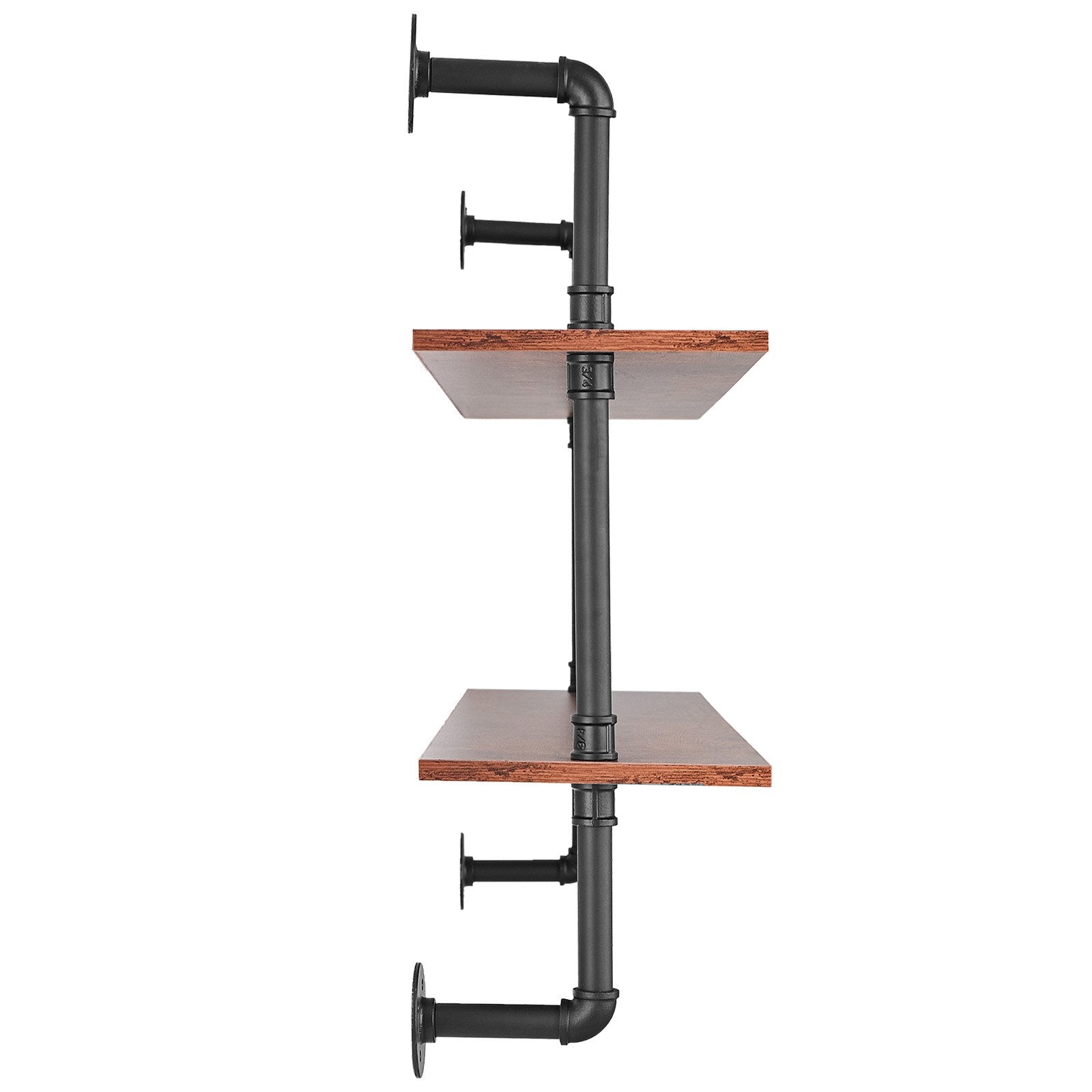 VEVOR Industrial Pipe Shelf 2 Tier 48x 9.84in Wall-Mount for Kitchen Bedroom 11
