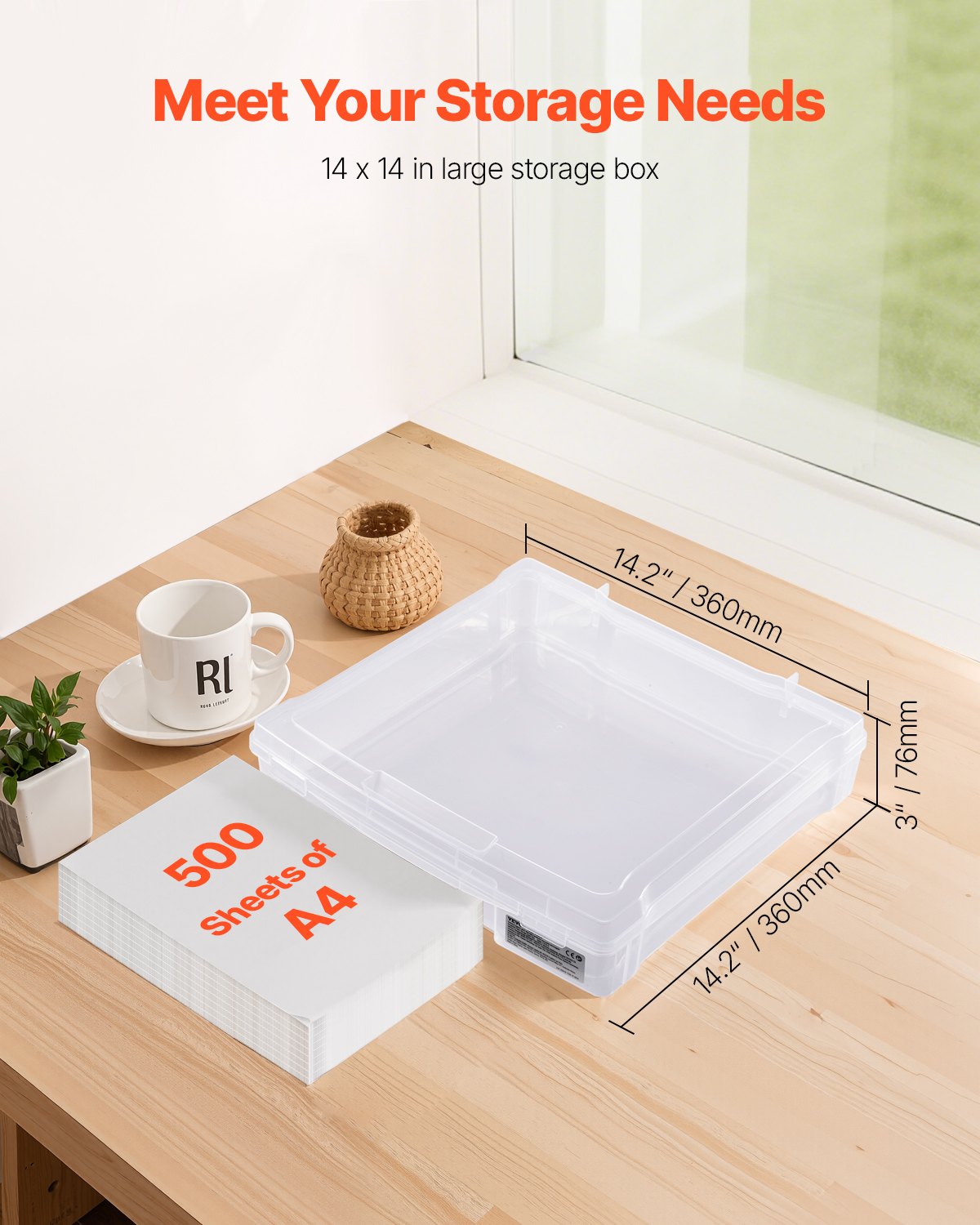 Scrapbook Paper Storage 6 Pack Stackable Plastic Board Game Boxes Clear Case