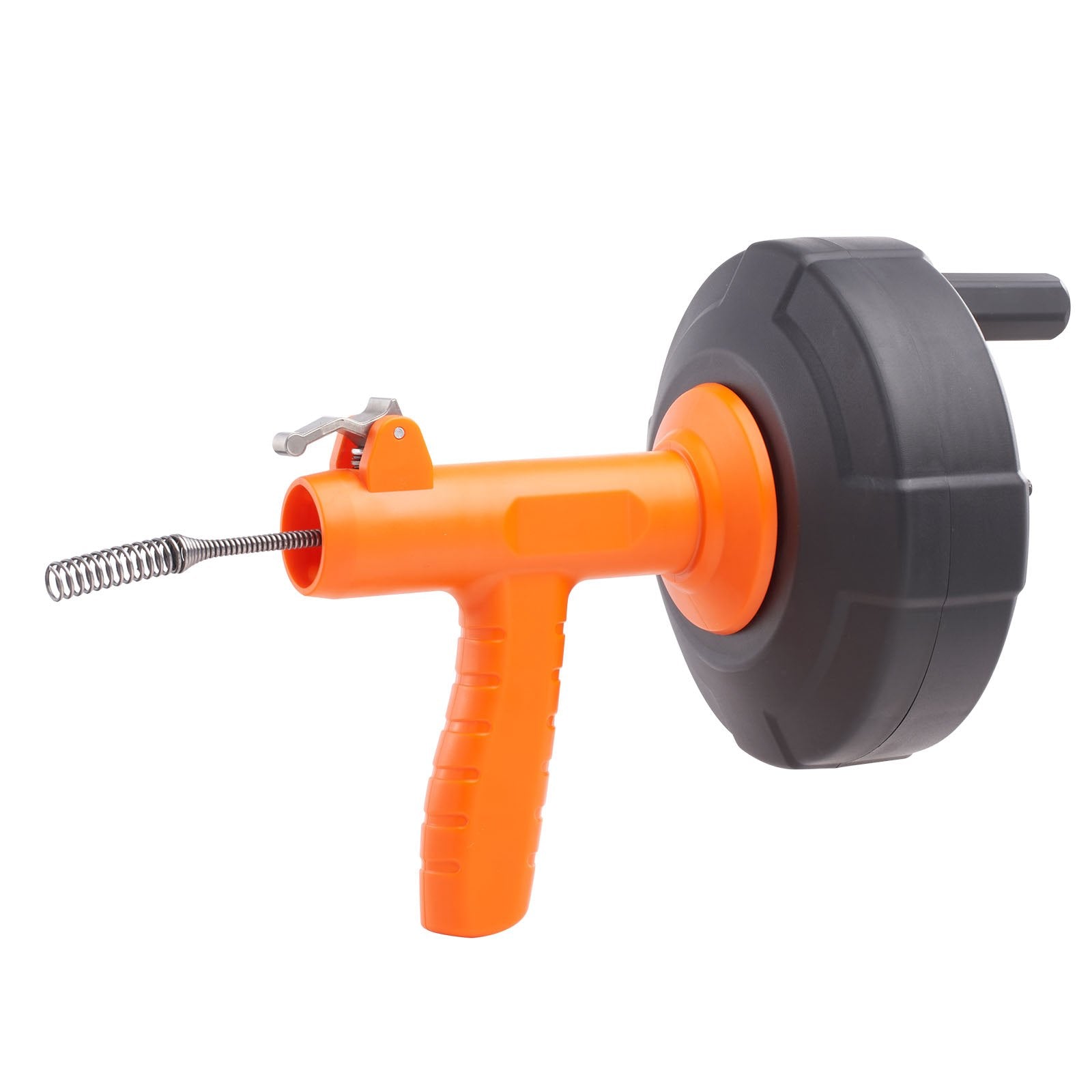 VEVOR Drain Auger 25ft 1/4in Drum Plumbing Drain Snake Clog Remover Autofeed 10