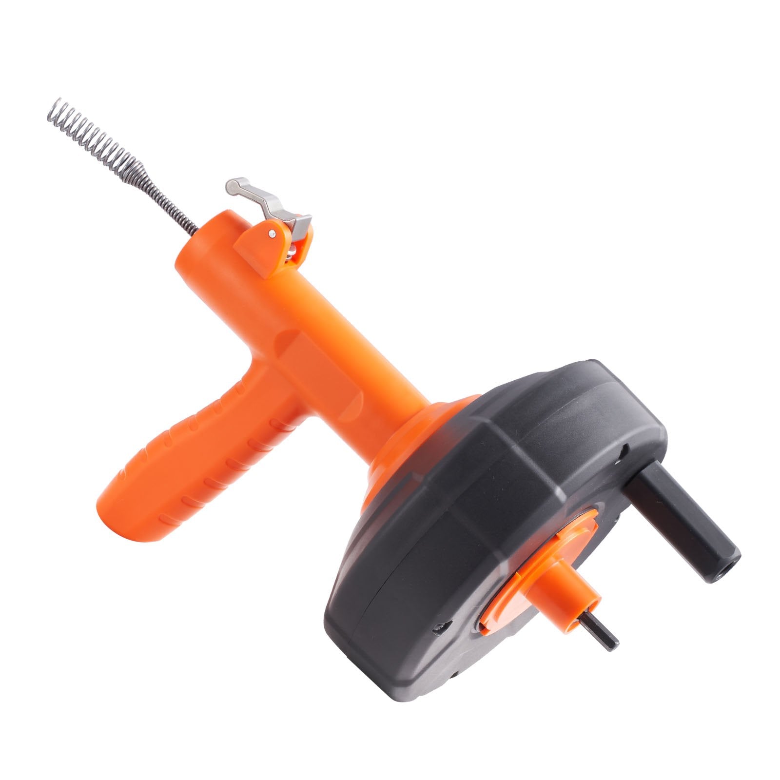 VEVOR Drain Auger 25ft 1/4in Drum Plumbing Drain Snake Clog Remover Autofeed 11