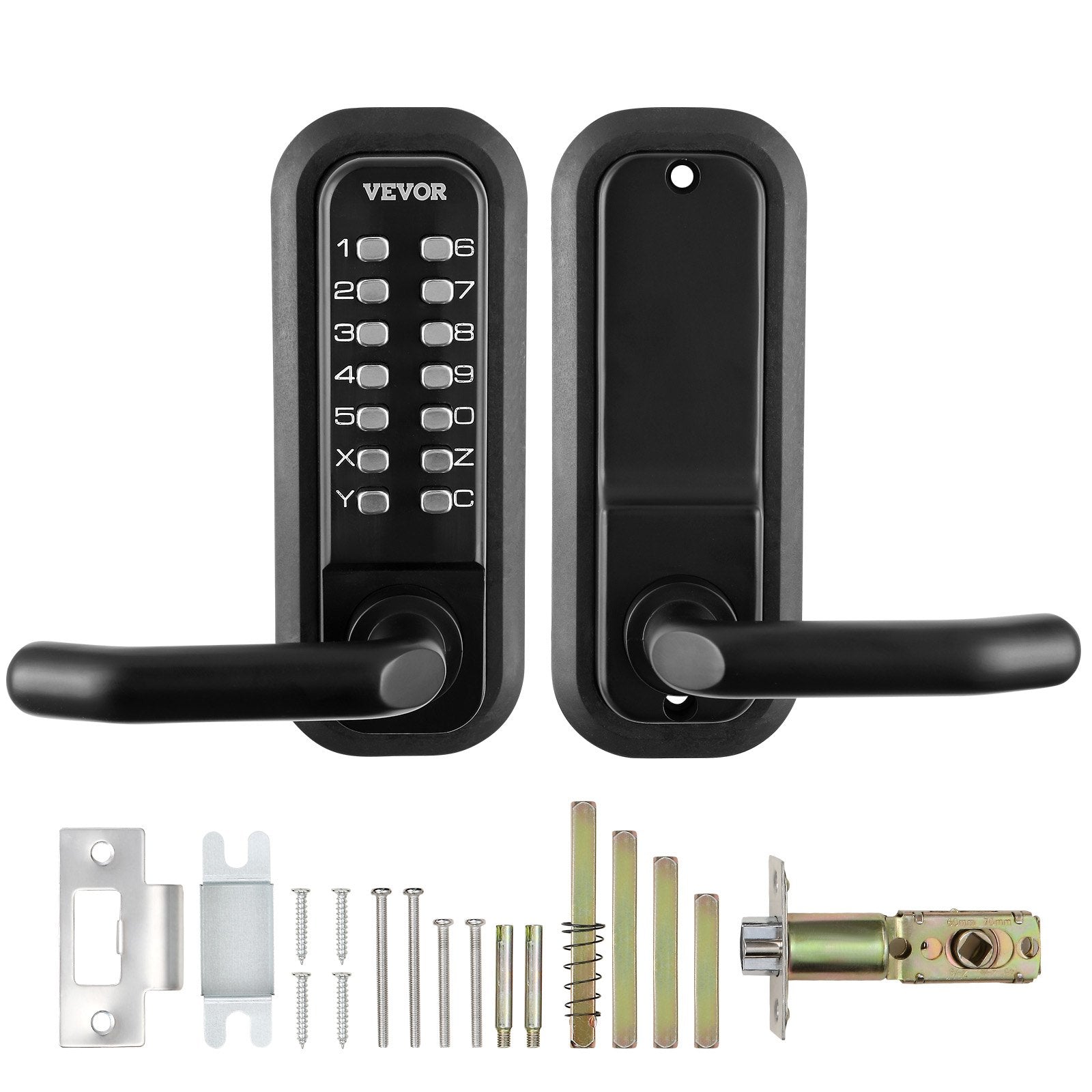 VEVOR Mechanical Keyless Entry Door Lock 14 Digit Keypad and Handle Embedded 9