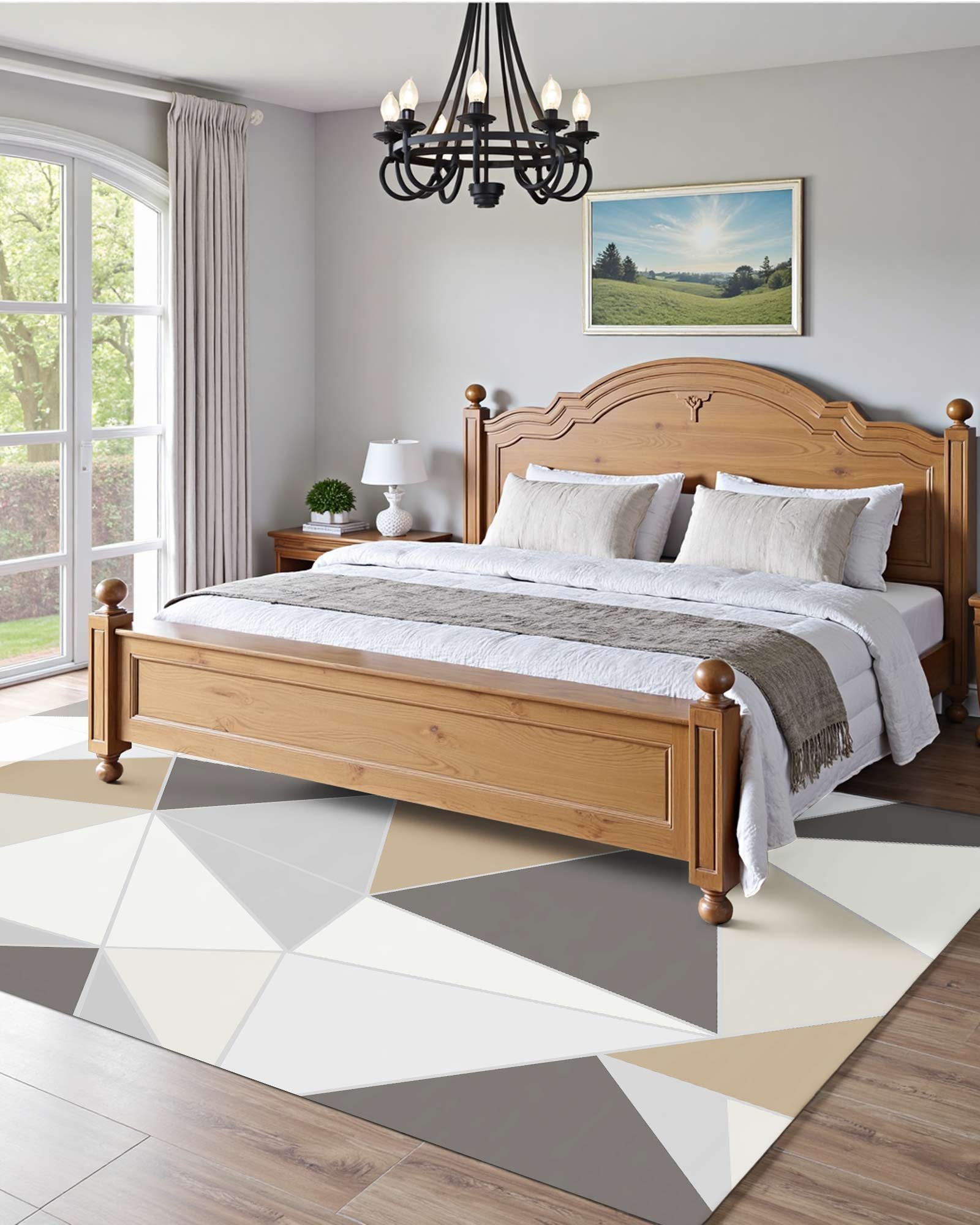 VEVOR Area Rug, 1524x2133.6mm Large Washable Rug, Non-Slip Tear-Resistant Soft Carpet, Pet & Child Friendly Modern Area Rugs, Indoor Mat for Bedroom, Living Room, Kids Room, Entryway, Charcoal Gray 4