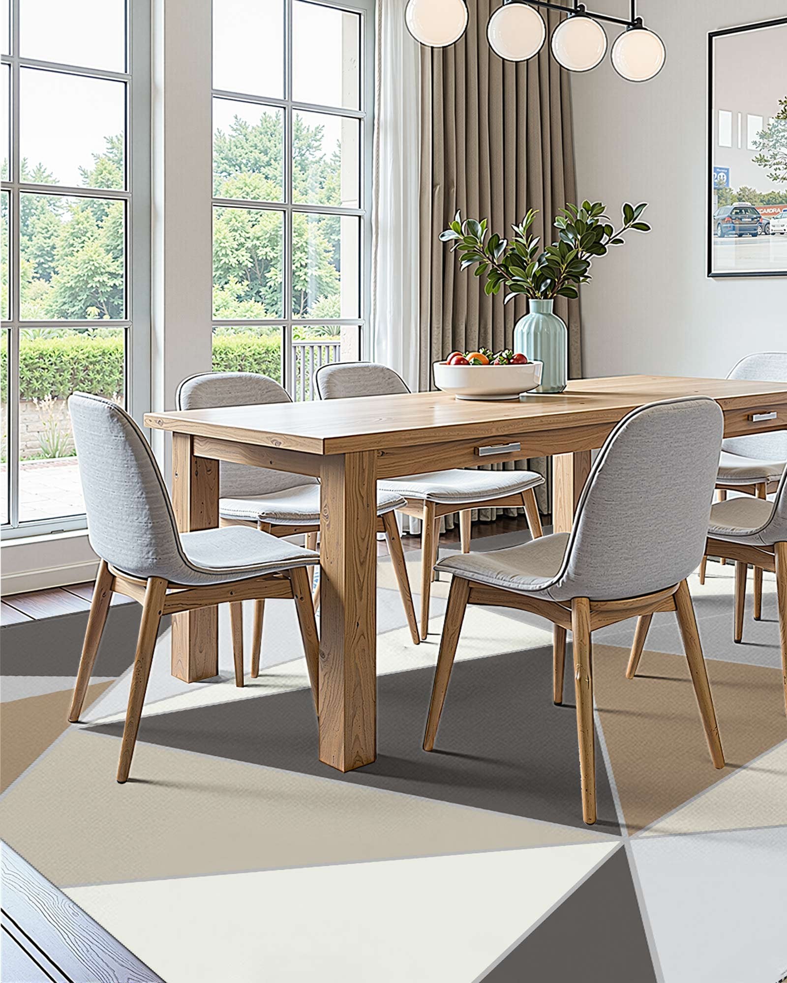 VEVOR Area Rug, 1524x2133.6mm Large Washable Rug, Non-Slip Tear-Resistant Soft Carpet, Pet & Child Friendly Modern Area Rugs, Indoor Mat for Bedroom, Living Room, Kids Room, Entryway, Charcoal Gray 5