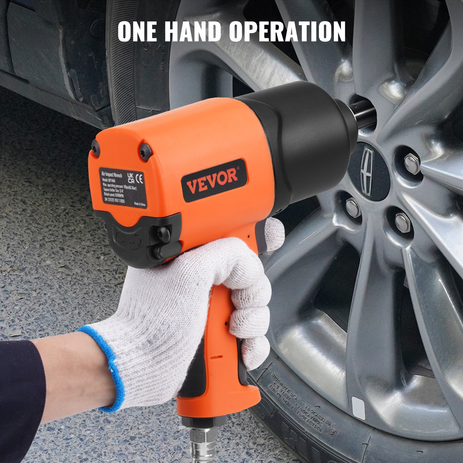 VEVOR Air Impact Wrench, 3/4-Inch Drive Air Impact Gun, Up to 1870ft-lbs Nut-busting Torque, Composite Pneumatic Impact Wrench for Auto_epairs_nd_aintenance Heavy Duty 7