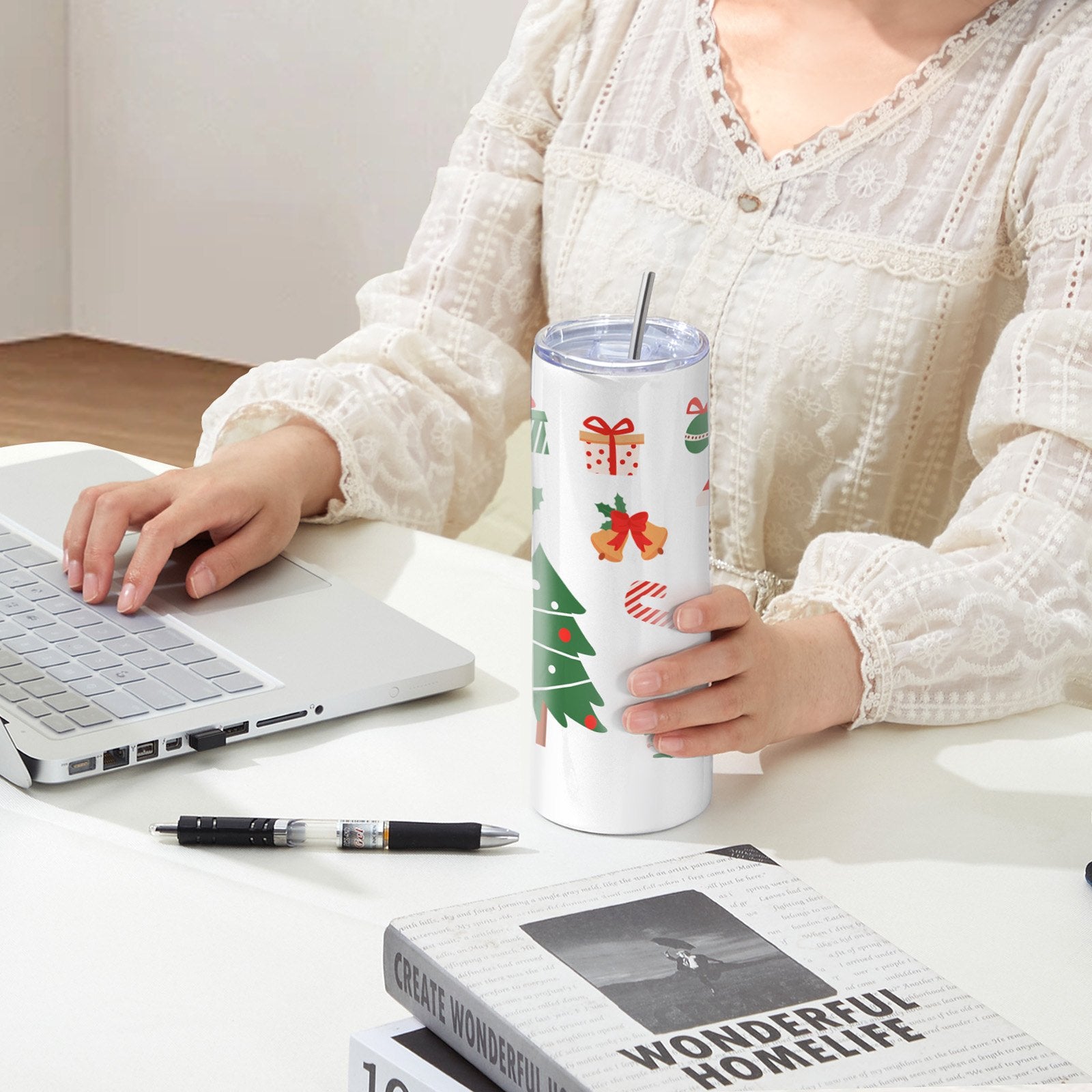 VEVOR 8 Pack Straight Sublimation Tumblers, 30 oz Blank Tumbler Bulk, Stainless Steel Double Wall Tumbler Cups with Straw, Lid, Brush, Base, Shrink Wrap, Gift Box, for Heat Press and Heat Transfer 8