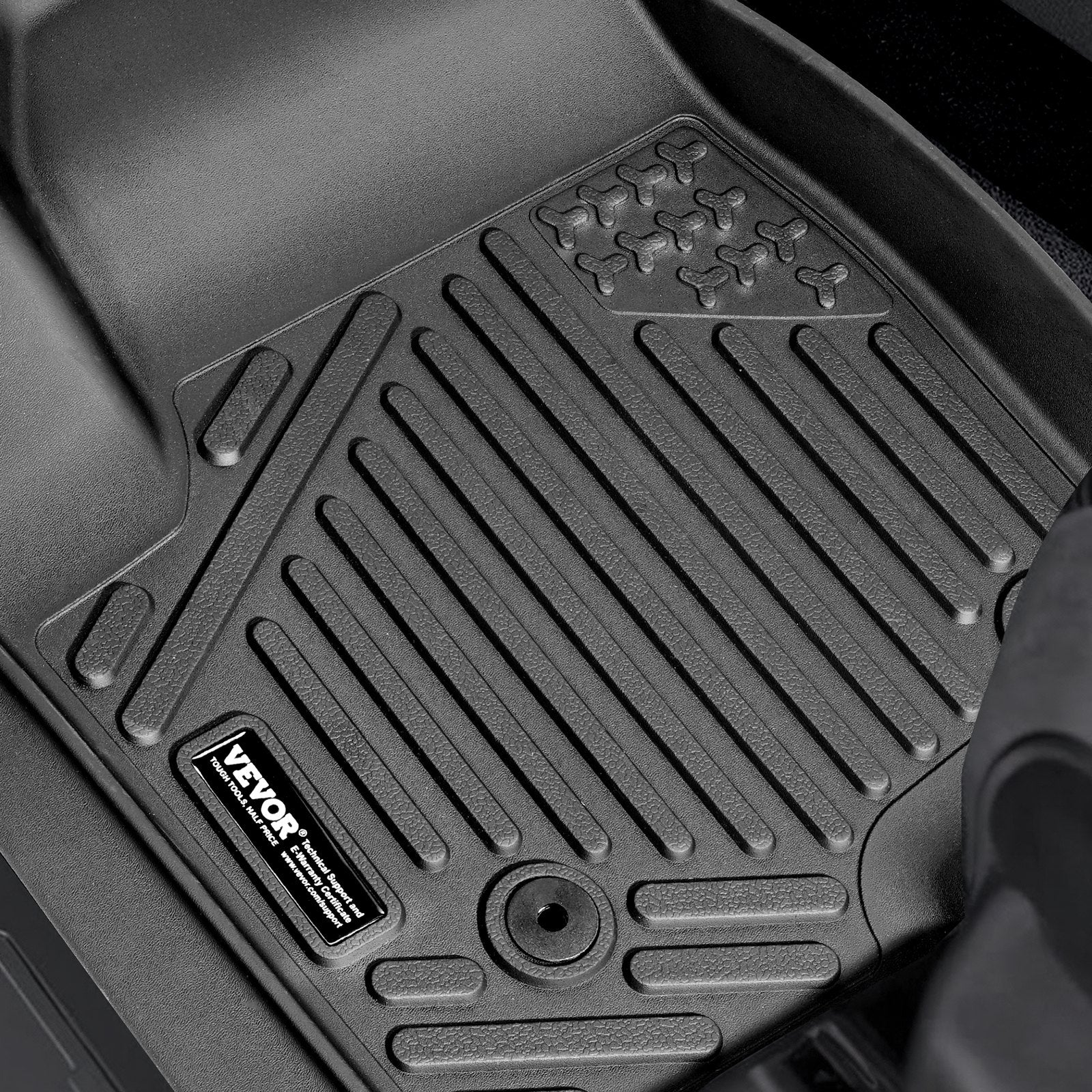 VEVOR Automotive Floor Mats Fits for Chevrolet Silverado/GMC Sierra 1500 3 pcs 8