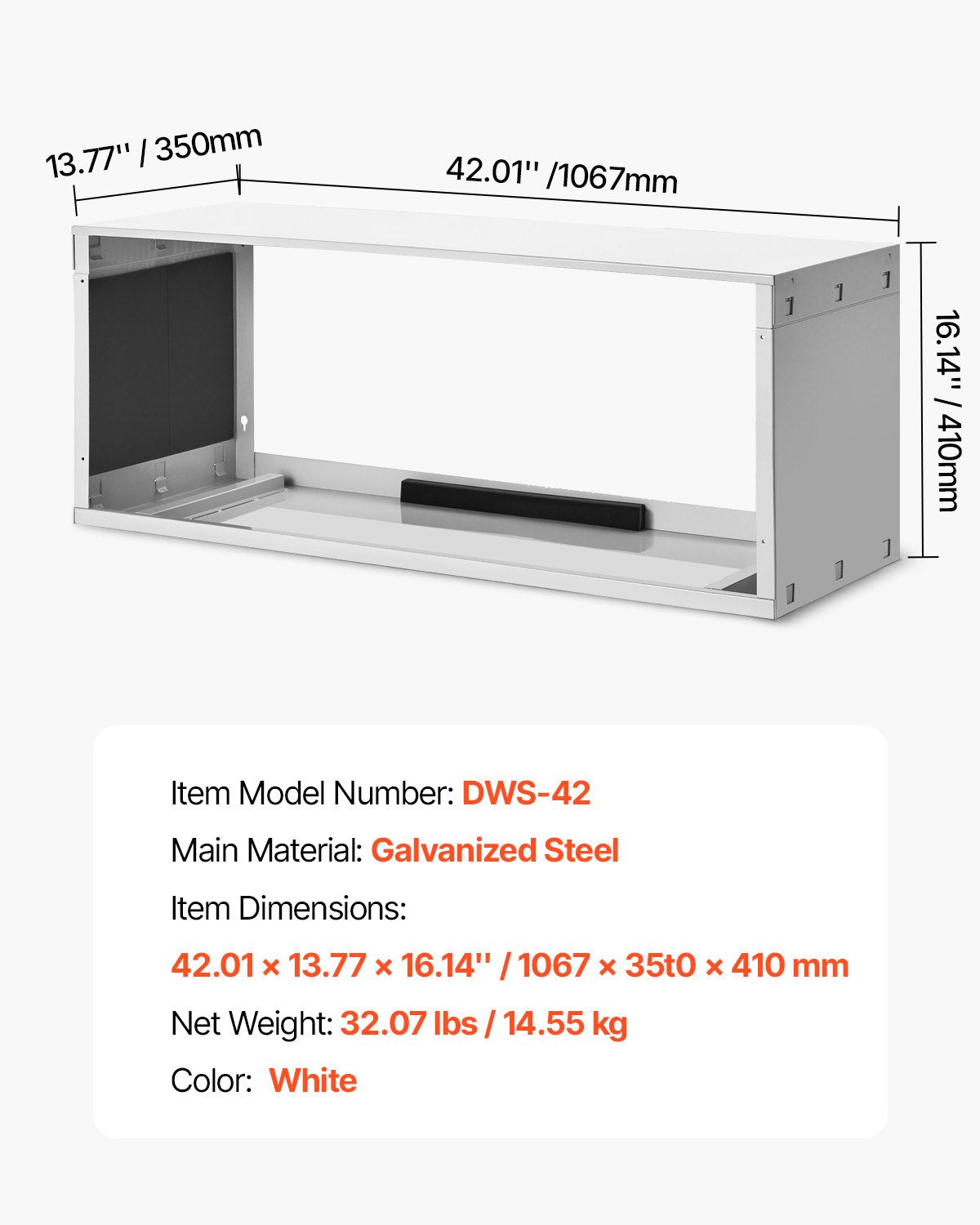 VEVOR Air Conditioner Wall Sleeve 42 in Universal Through the Wall AC Sleeve 7