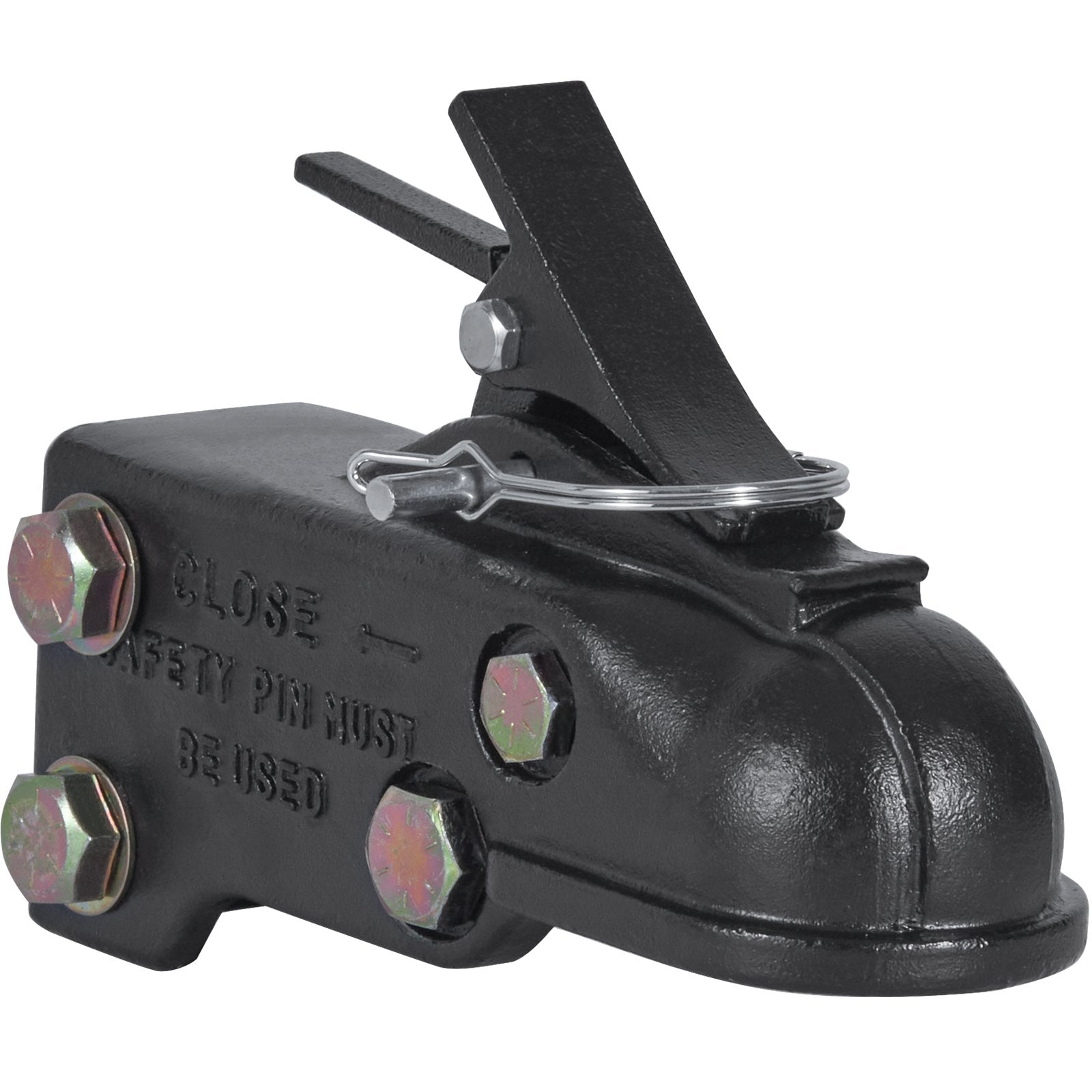 VEVOR Adjustable Trailer Coupler, 2-5/16" Hitch Ball, 15000 lbs Capacity, Heavy Duty Cast Channel-Mount Coupler with Hardware Kit, Ideal for Towing Station Wagons, Pickup Trucks, SUVs, Black Coating 9