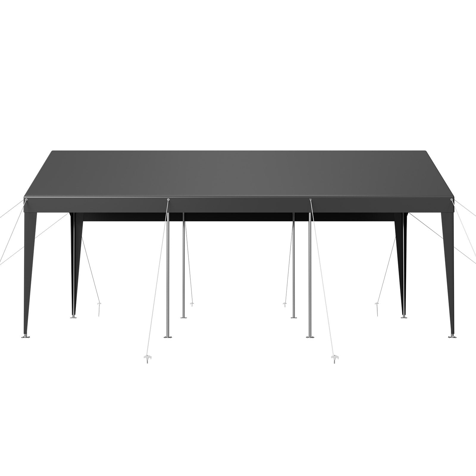 VEVOR Carport Car Canopy 10 x 20 FT Heavy Duty Portable Car Shelter Tent Grey 11