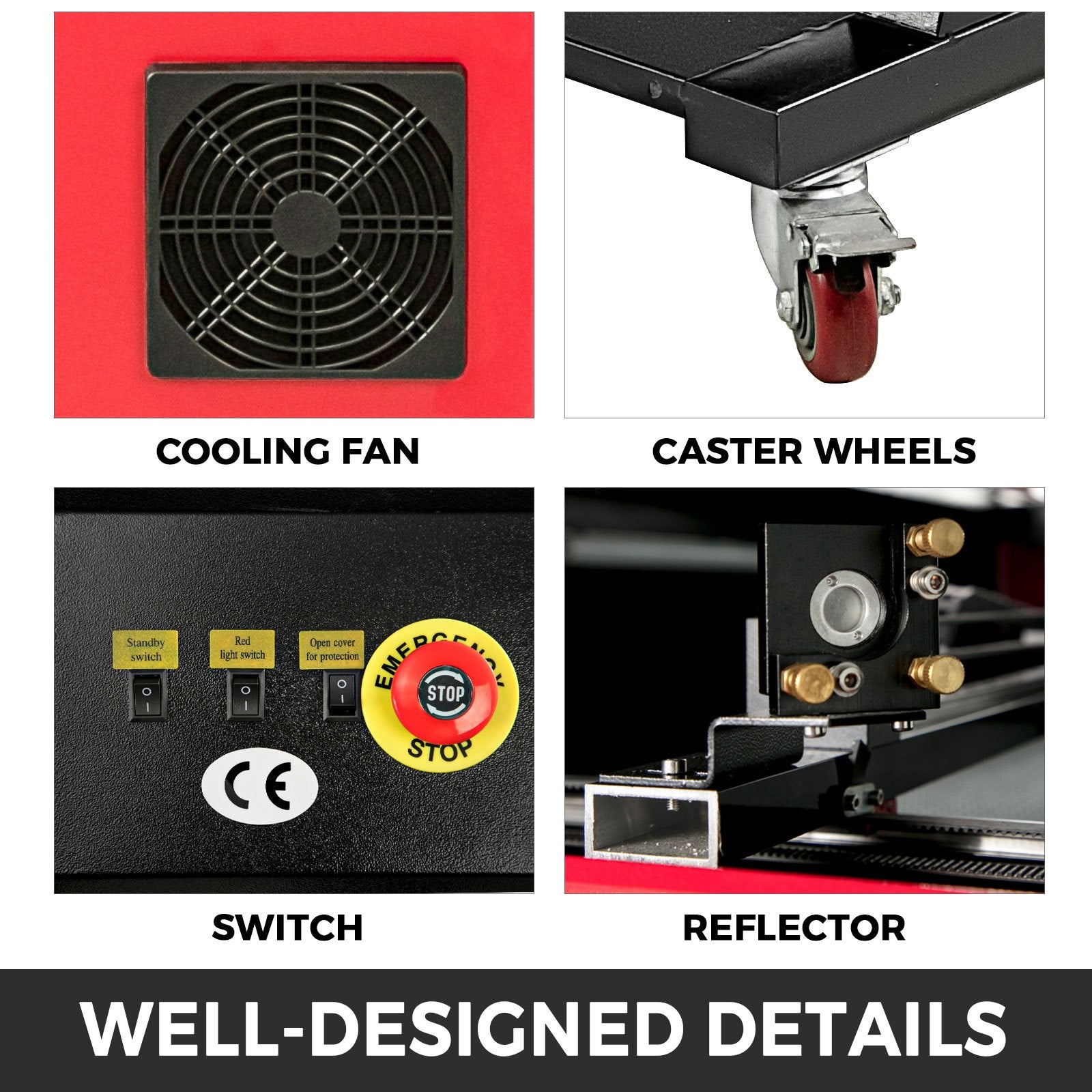 Vevor 80W CO2 Laser  Engraver Engraving Cutting Machine With Color Screen 700*500mm 6