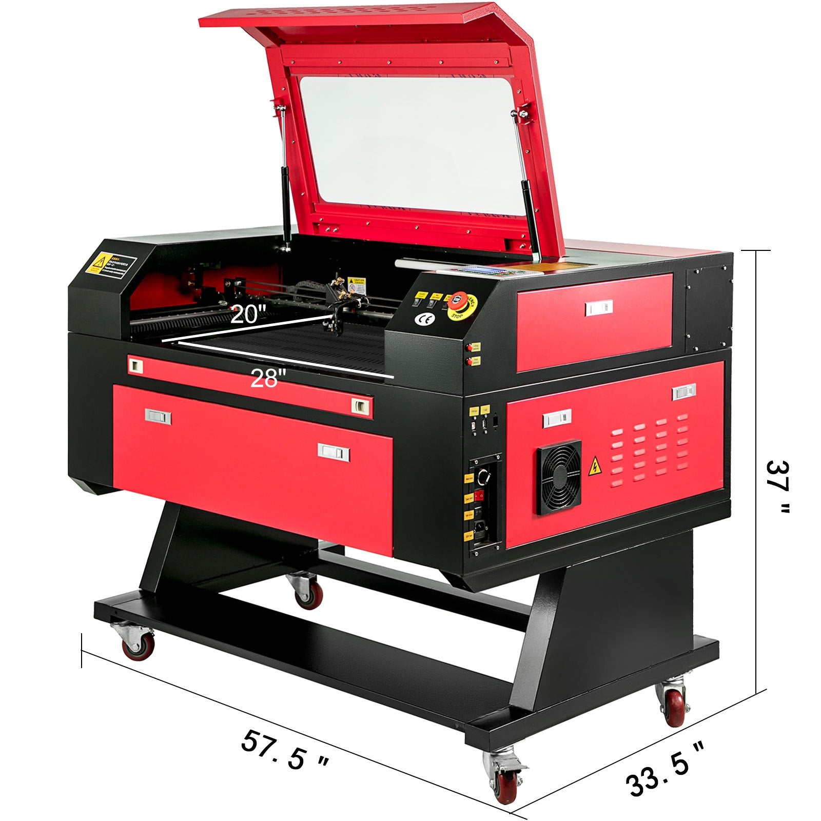 Vevor 80W CO2 Laser  Engraver Engraving Cutting Machine With Color Screen 700*500mm 7