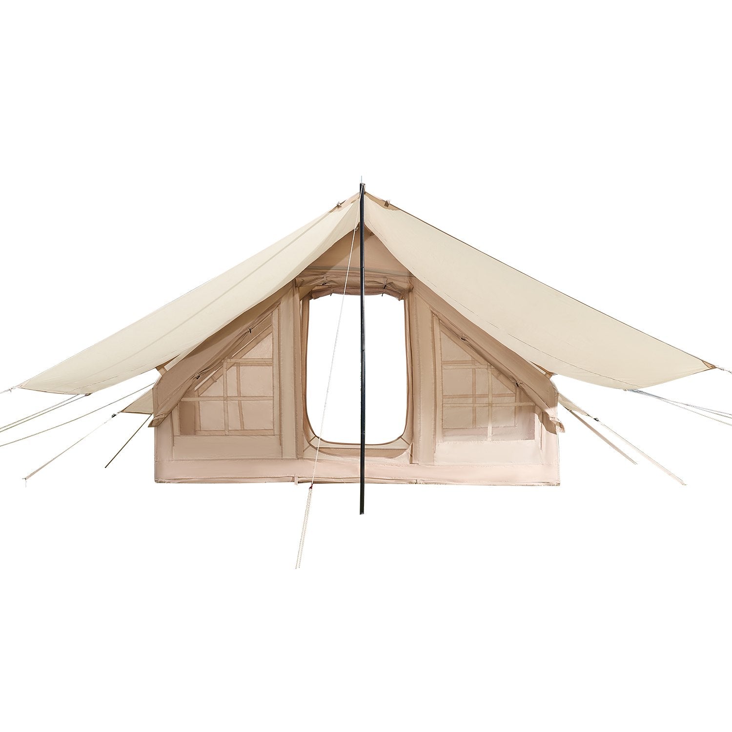 VEVOR Inflatable Tents for Camping, 3-5 Person Easy Setup Blow up Tent with Hand Pump, 300D Oxford 4 Season Glamping Tent with Canopy, Stove Jack, 2 Doors & 2 Mesh Windows (Storage Bag Included) 11