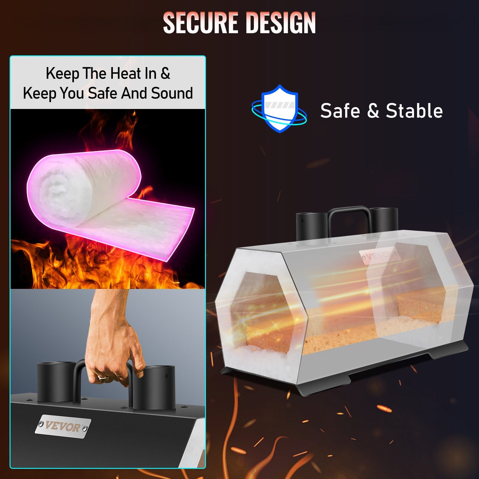 VEVOR Propane Forge Portable, Double Burner Tool and Knife Making, Large Capacity Blacksmith Farrier Forges, Mini Furnace Blacksmithing, Gas Forging Tools and Equipment, Complete Kit 6