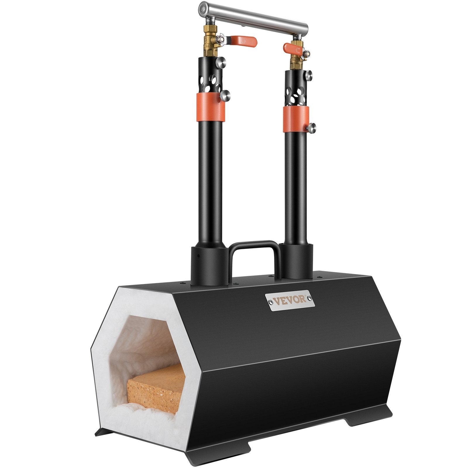 VEVOR Propane Forge Portable, Double Burner Tool and Knife Making, Large Capacity Blacksmith Farrier Forges, Mini Furnace Blacksmithing, Gas Forging Tools and Equipment, Complete Kit 10