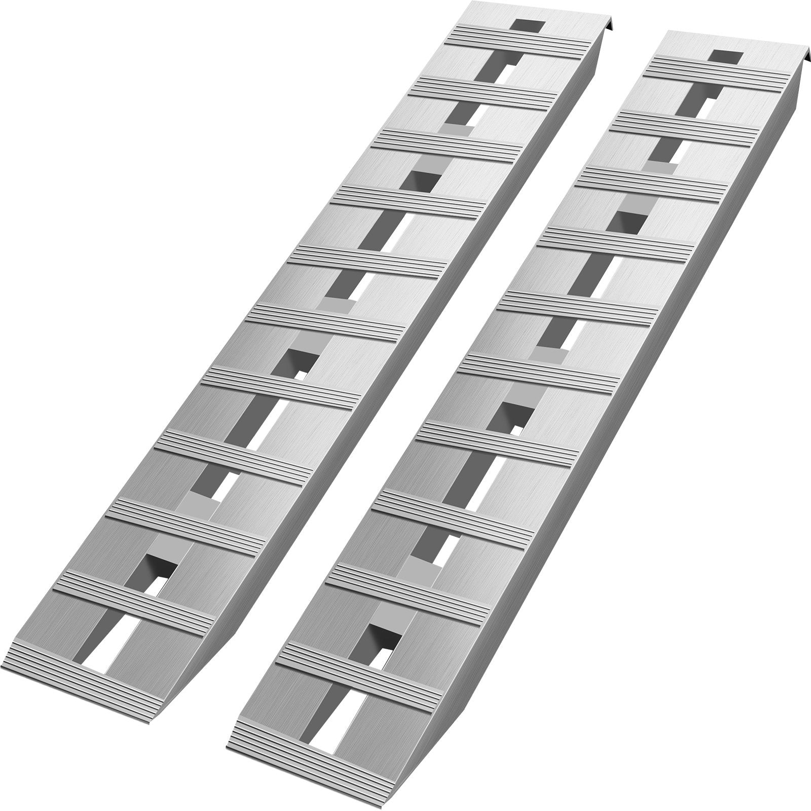 VEVOR 60' X 12' X 2.5'Aluminum Trailer Ramps 6000LBS Total Beavertail Hook End 1 Pair 2 Ramps 8