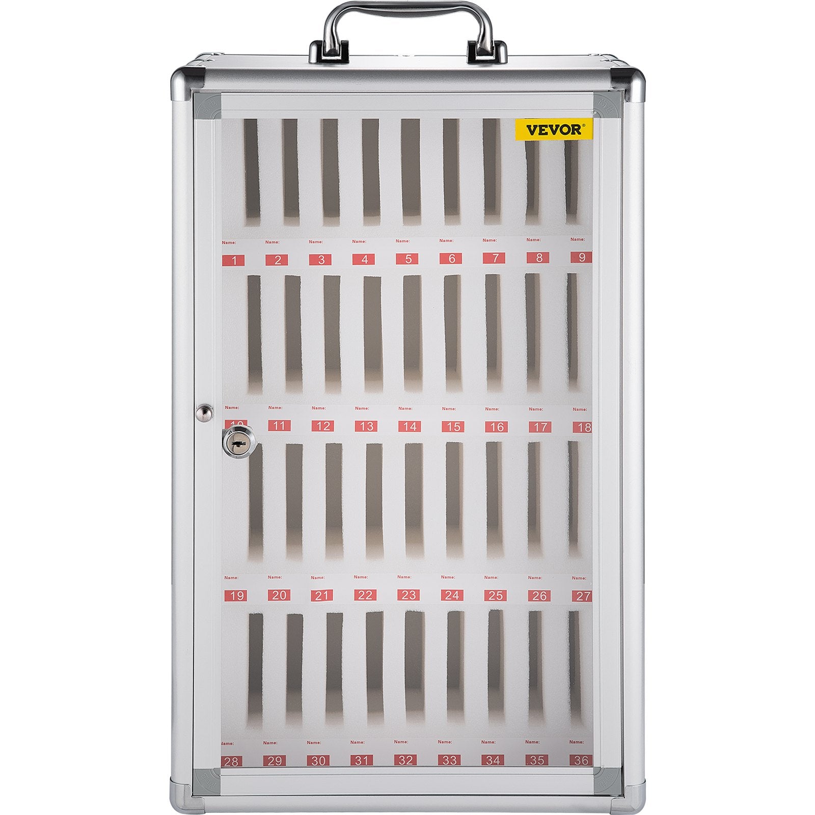 VEVOR Cell Phones Storage Cabinet Clear Pocket Chart Storage Locker Box 36 Slots 9