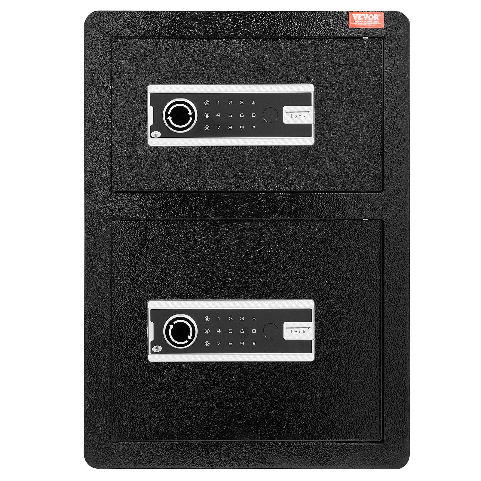 VEVOR Double Door 3.5 cu.ft Safe Box with Key Lock Password Fireproof Bag Black 10