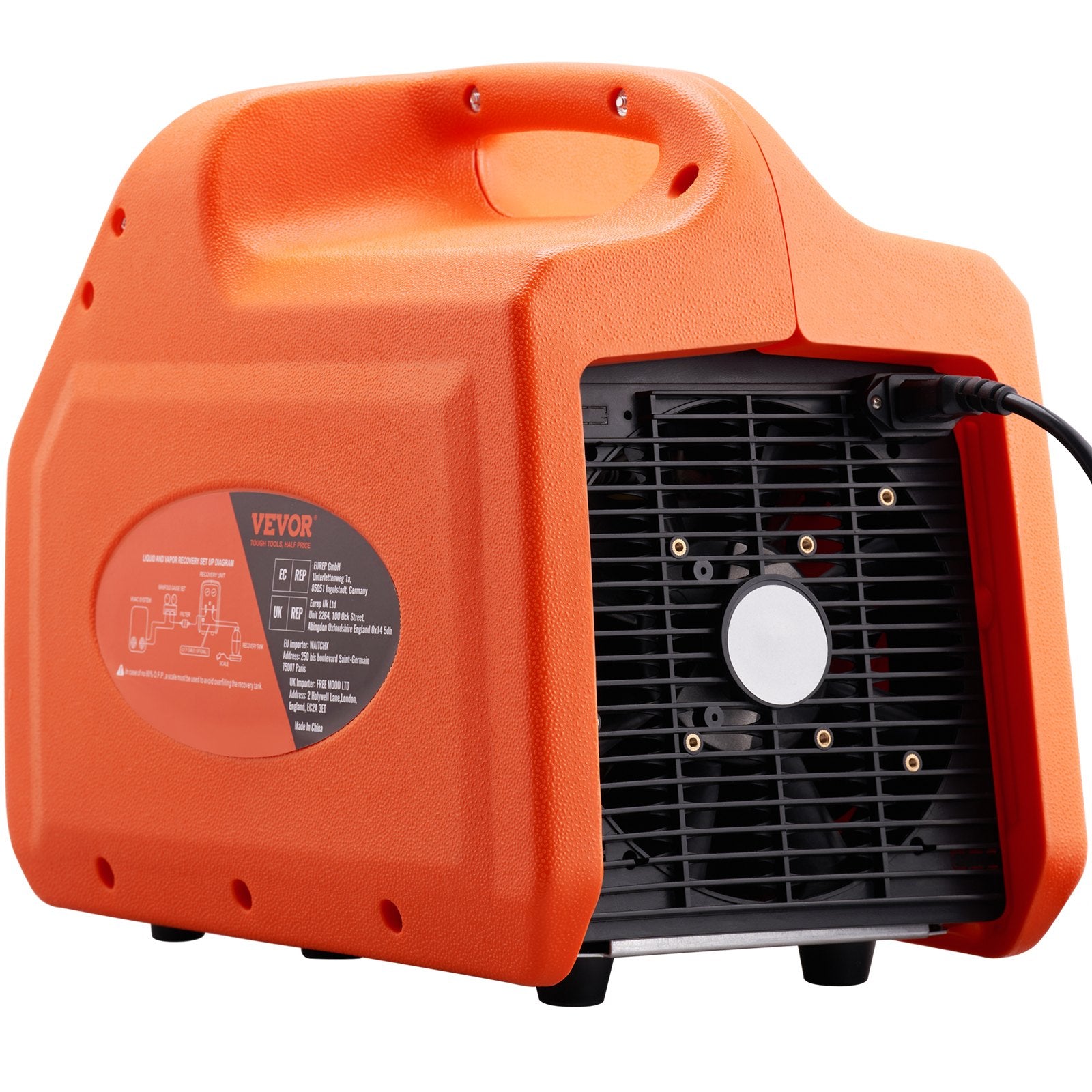 VEVOR Portable 3/4 HP Refrigerant Recovery Machine for Vapor Liquid Refrigerant 11