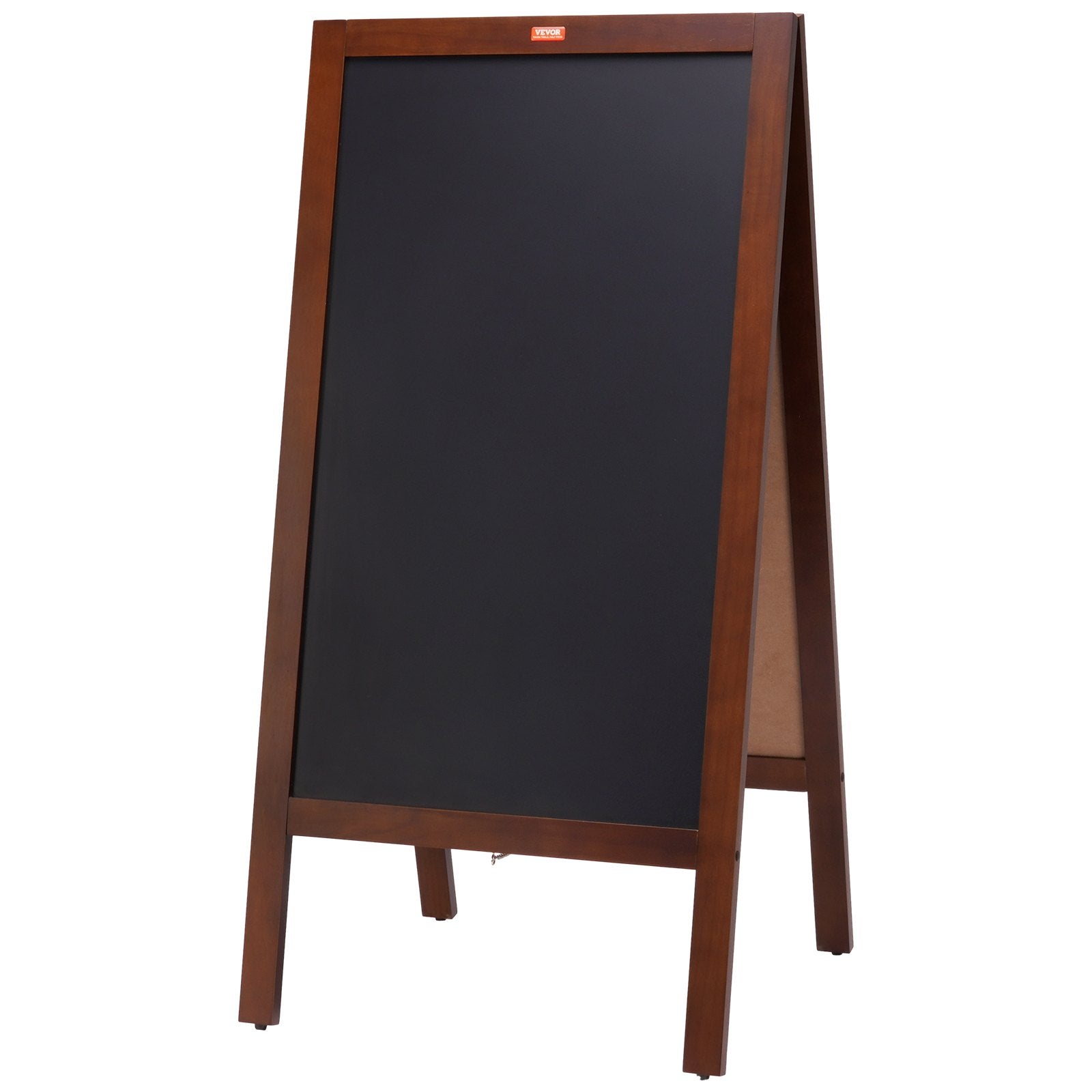 VEOVR A Frame Chalkboard Sign, 50x102 cm Double-Sided Sidewalk Signs, Freestanding Vintage Wooden Chalk Board with Chalks & Magnetic Eraser, Rustic Brown Outdoor Sandwich Board Kitchen Home Wedding 10