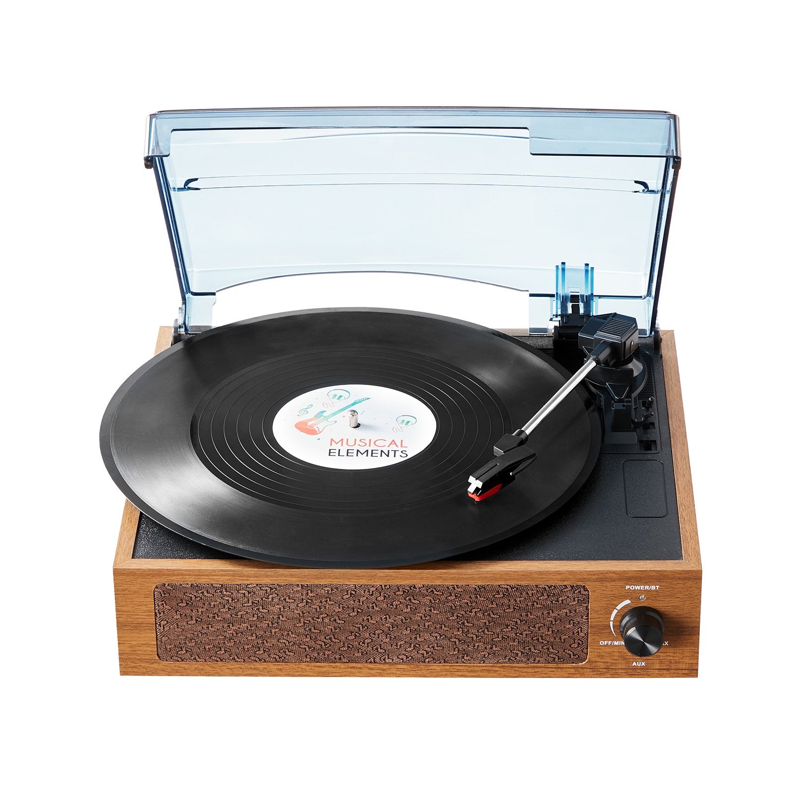 VEVOR Bluetooth Vinyl Record Player 3-Speed Belt Driven Turntable 3W Speakers 9