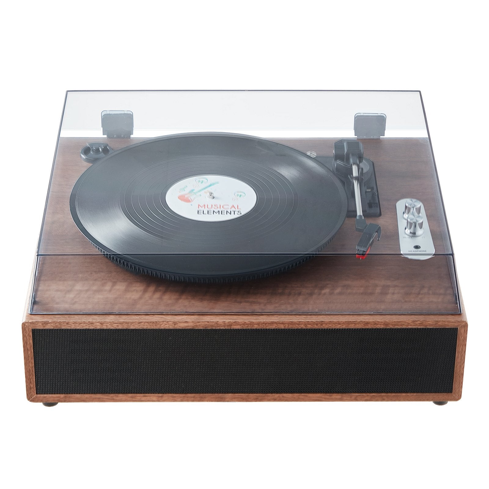 VEVOR Bluetooth Vinyl Record Player 3-Speed Belt Driven Turntable 10W Speakers 11