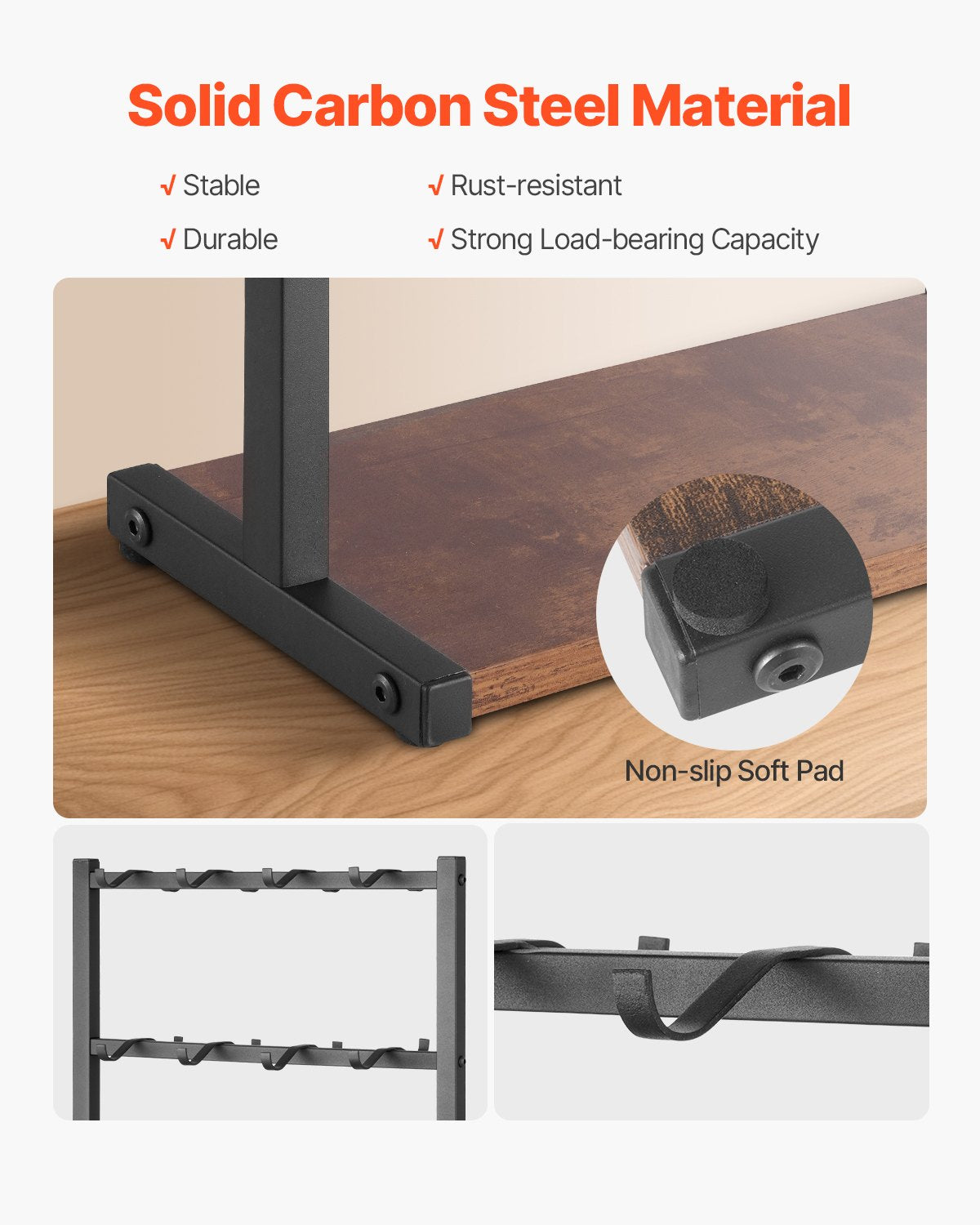 VEVOR Coffee Mug Holder for Countertop 16 Hooks Cup Rack with Wood Storage Base 5