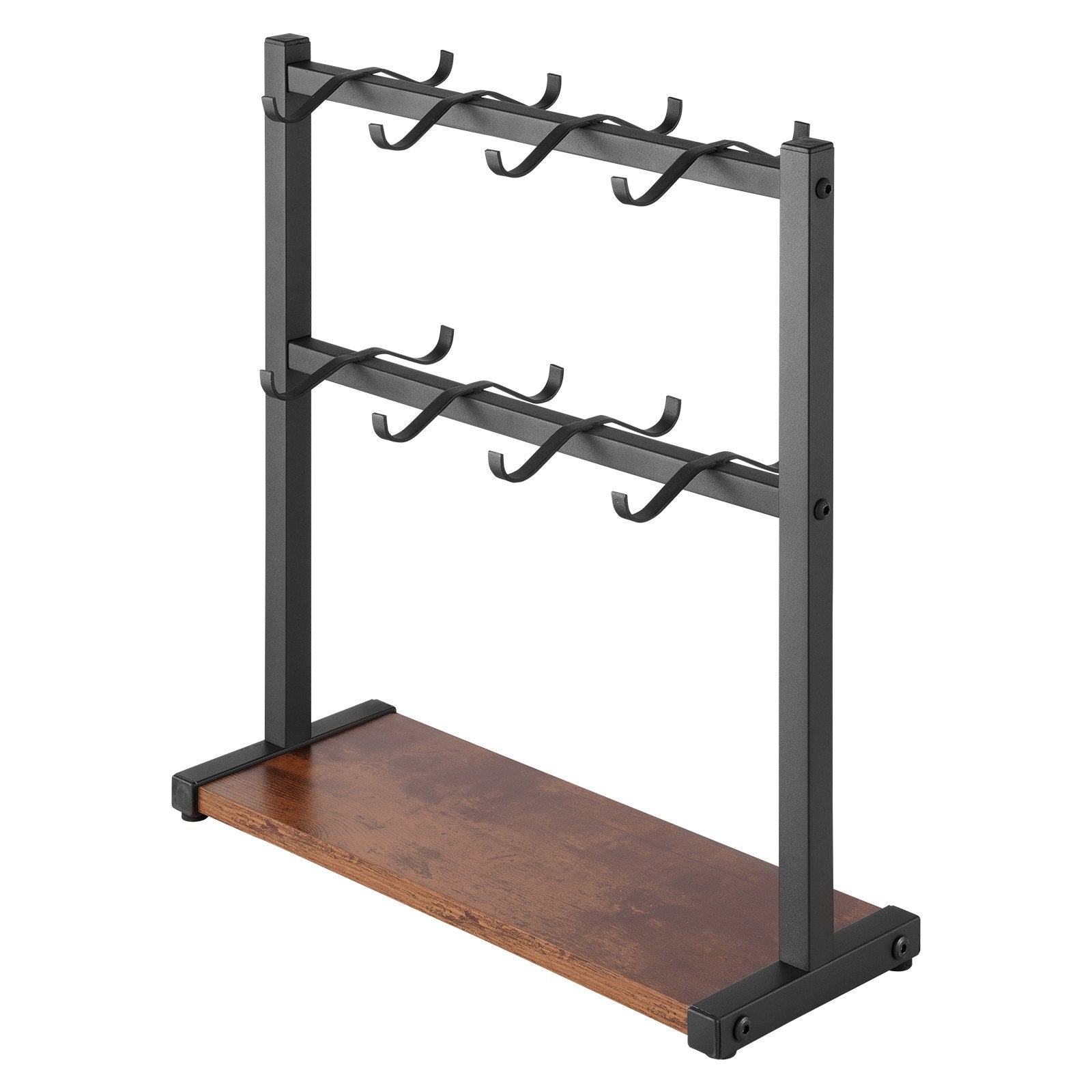 VEVOR Coffee Mug Holder for Countertop 16 Hooks Cup Rack with Wood Storage Base 11