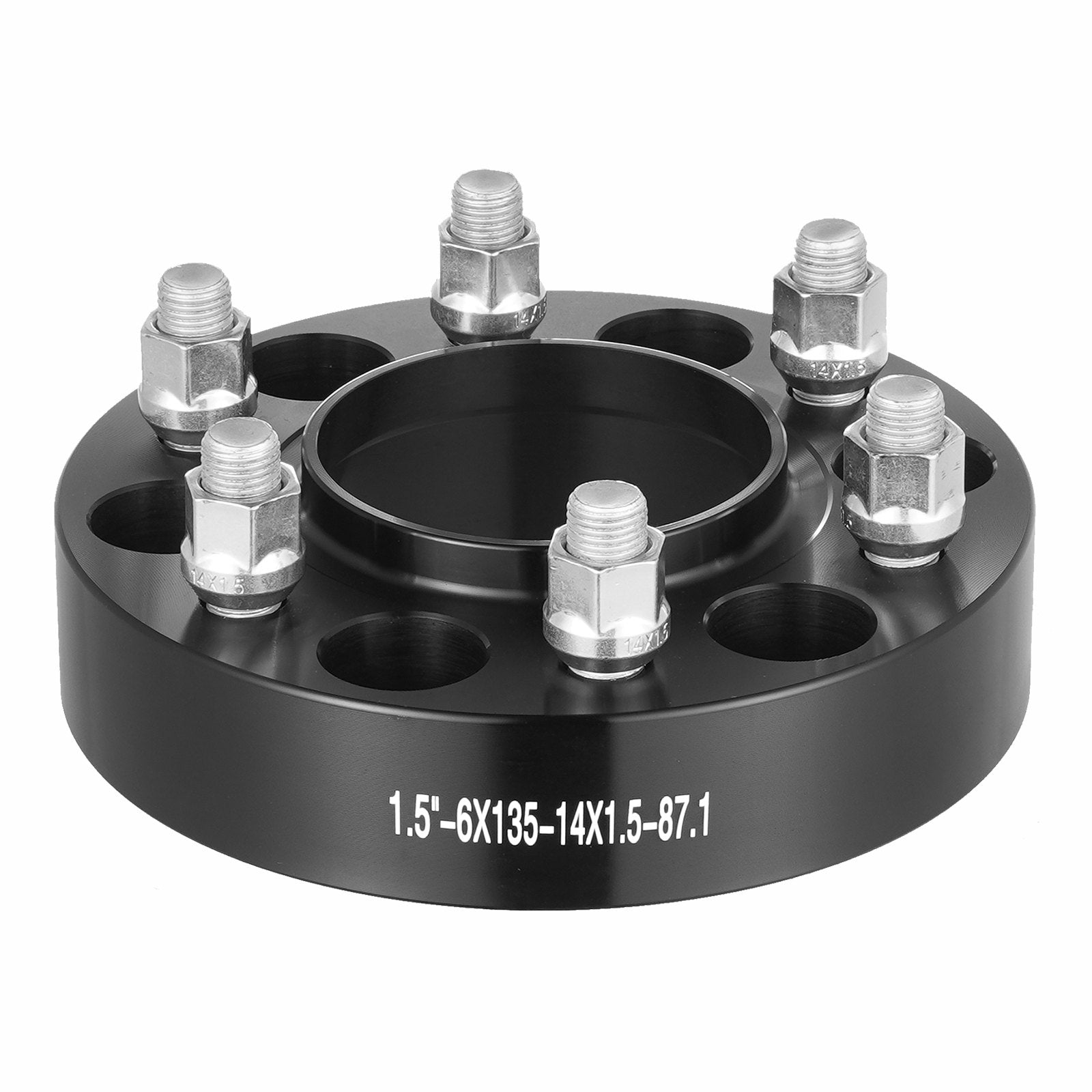 VEVOR 1.5" 6"x5.3" Wheel Spacers Wheel Adapters 6 Lug Forged Spacer 4 PCS Black 8