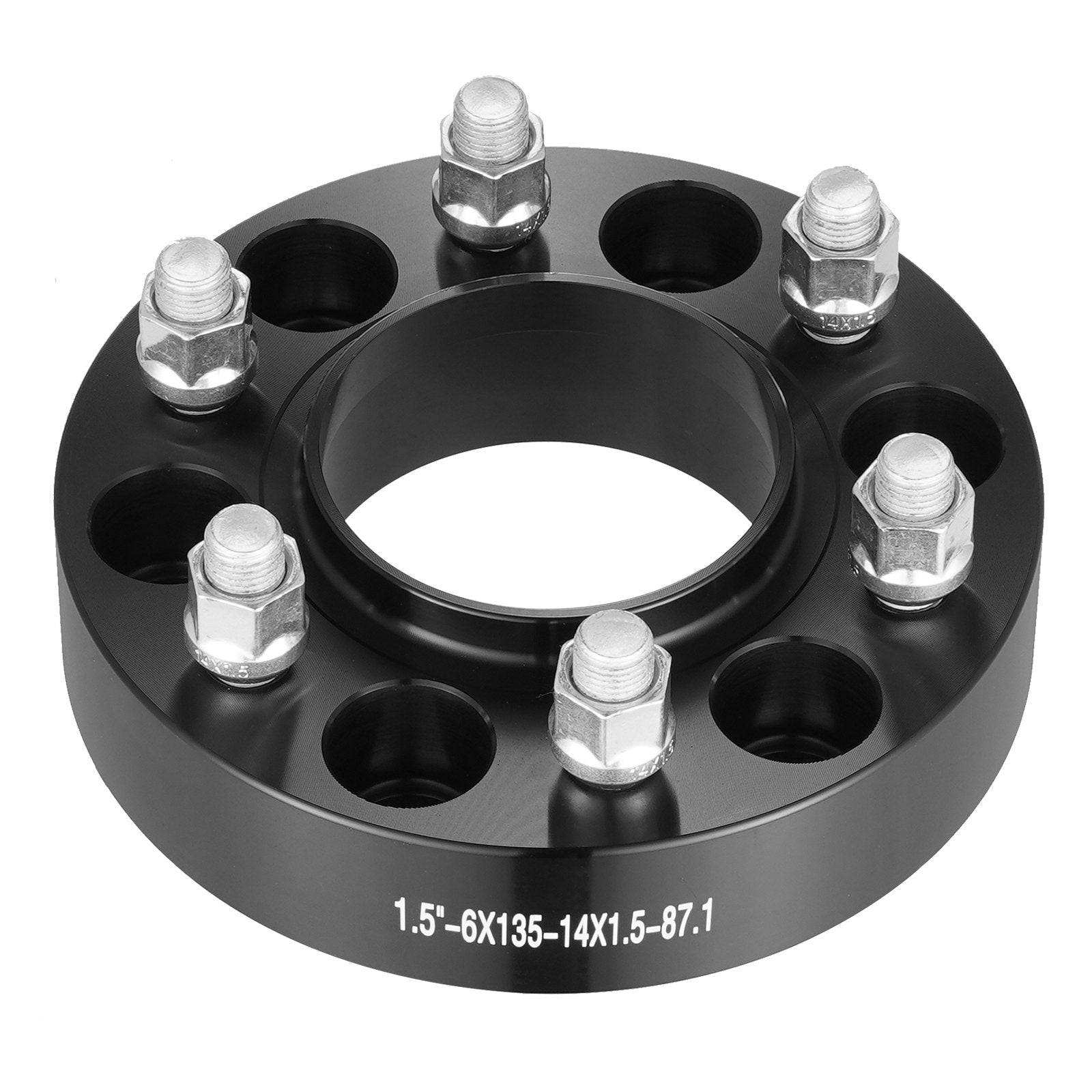 VEVOR 1.5" 6"x5.3" Wheel Spacers Wheel Adapters 6 Lug Forged Spacer 4 PCS Black 9