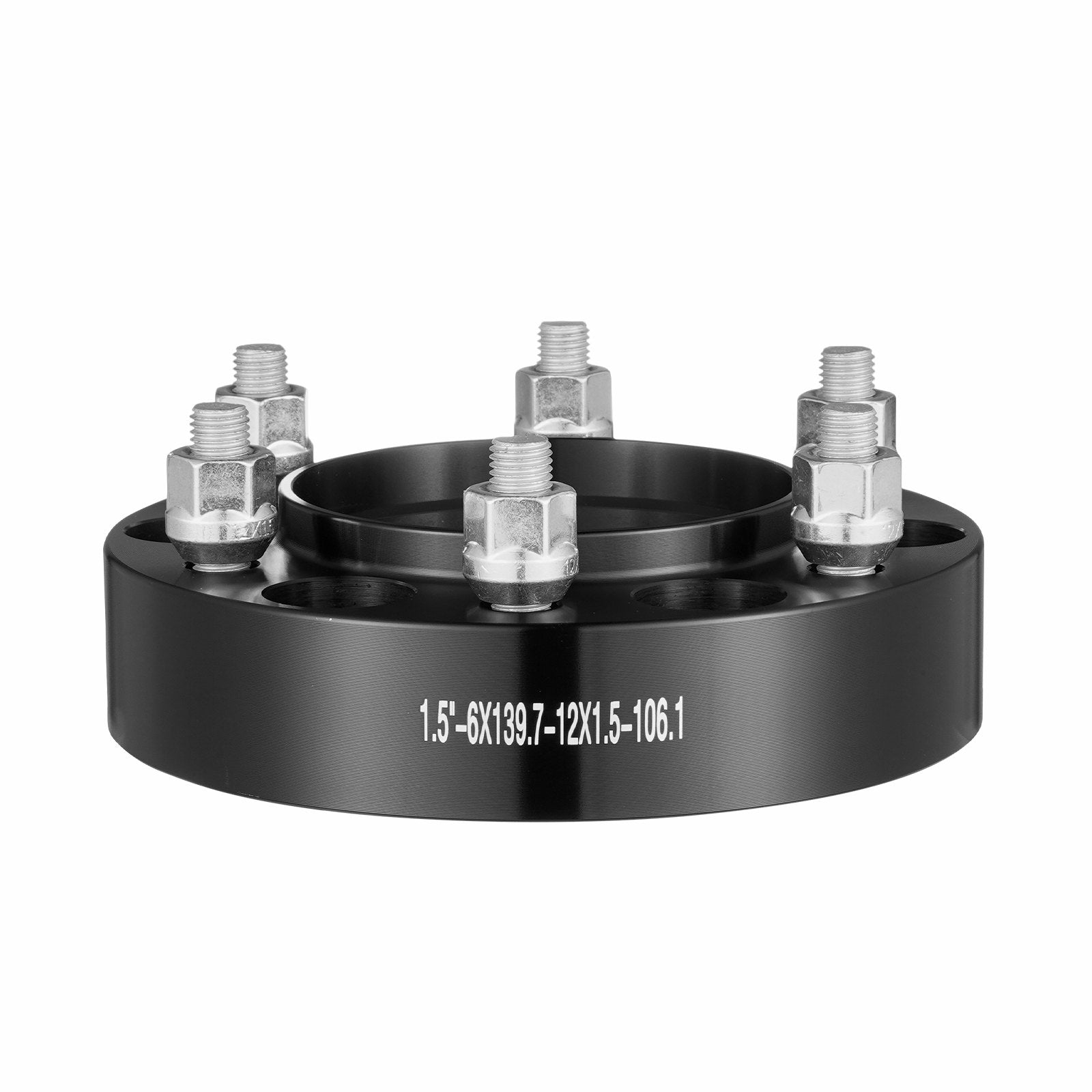 VEVOR 1.5" 6"x5.5" Wheel Spacers Wheel Adapters 6 Lug Forged Spacer 4 PCS Black 9