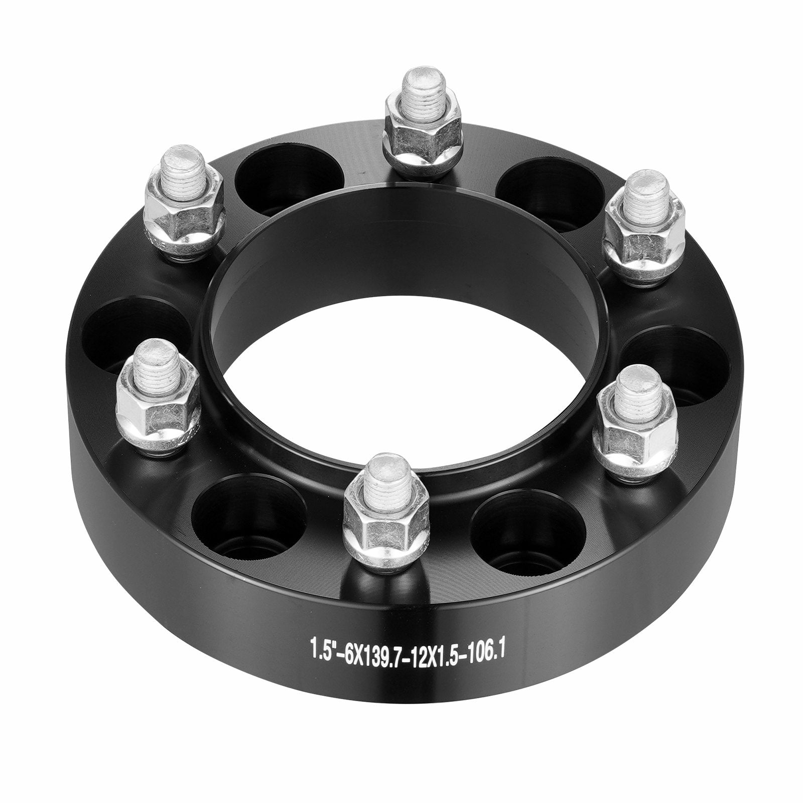 VEVOR 1.5" 6"x5.5" Wheel Spacers Wheel Adapters 6 Lug Forged Spacer 4 PCS Black 10